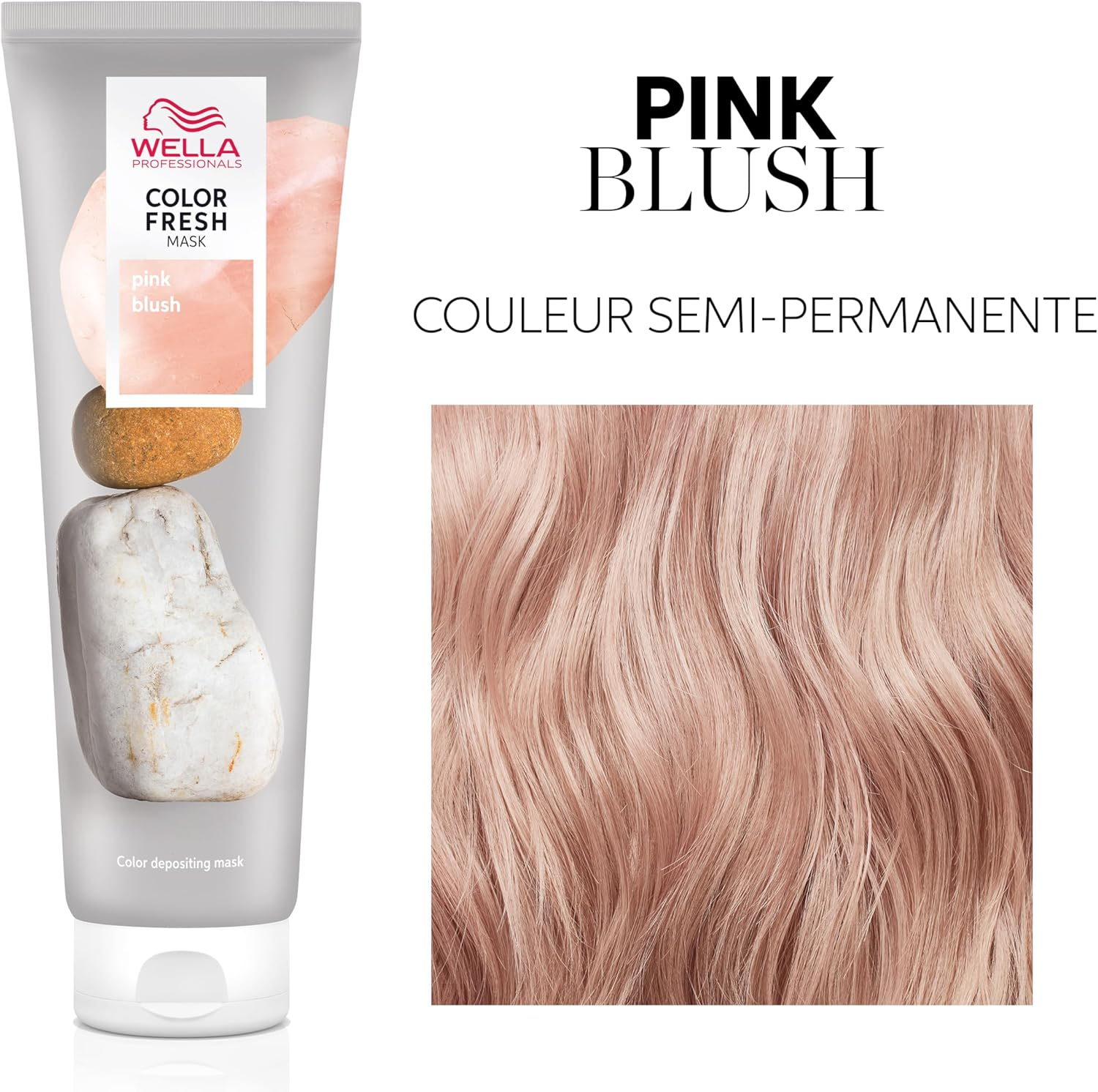 Wella Professionals Pink Blush Color Fresh Mask - Color Depositing Hair Mask and at Home Hair Glossing Treatment - 150Ml image number 6