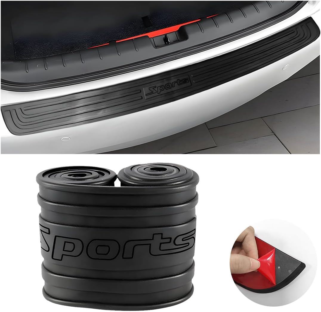Car Rear Bumper Guard, Anti-Scratch Auto Trunk Door Entry Protector, Non-Slip Bumper Protection Strip for Most Cars, Suvs, Trucks, Universal Exterior Car Accessories (Sport, 35") image number 6