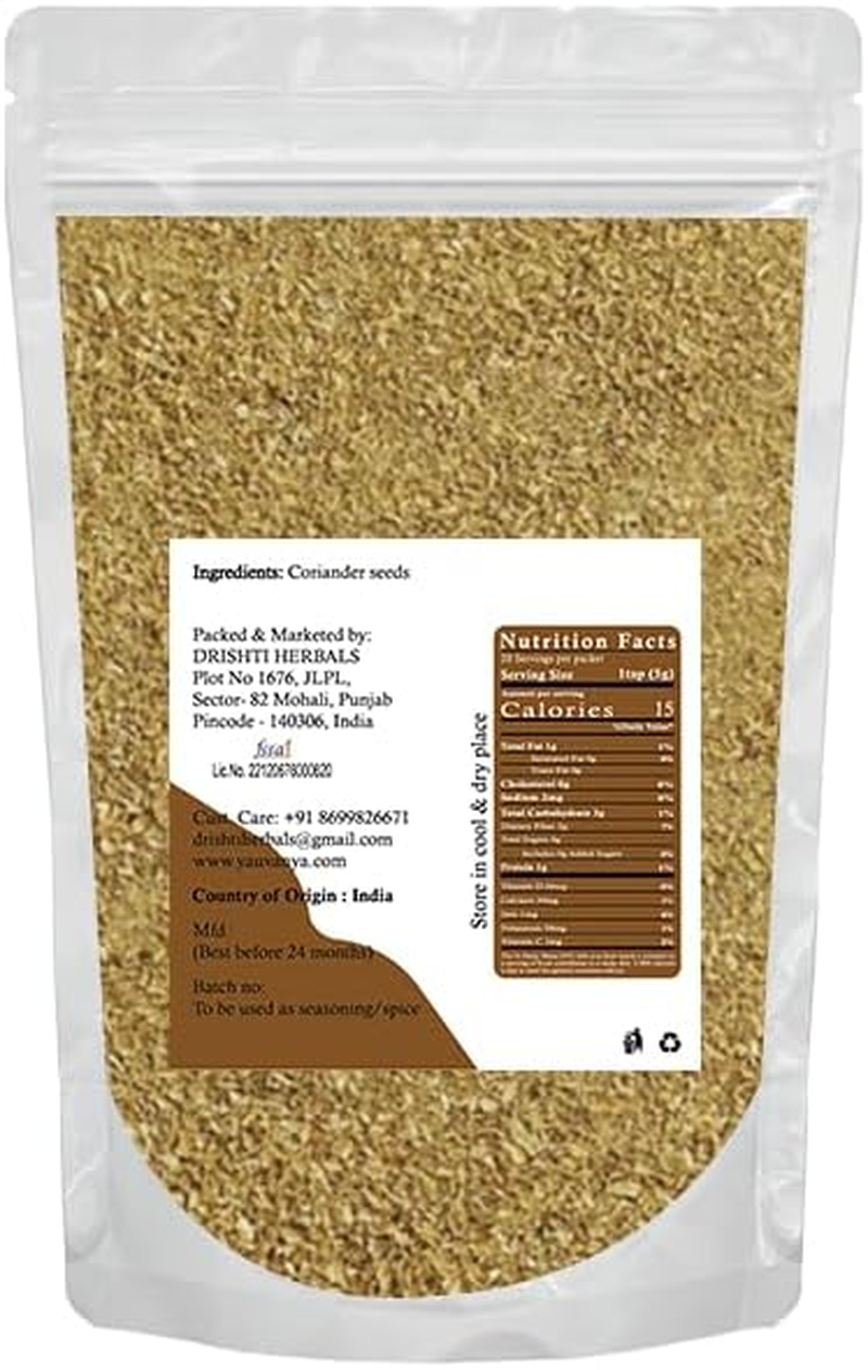 Yauvanya Roasted and Crushed Coriander (Dhania) Seeds Powder, 100 G (3.5 Oz.), Vegan, Gluten-Free, Spice image number 1