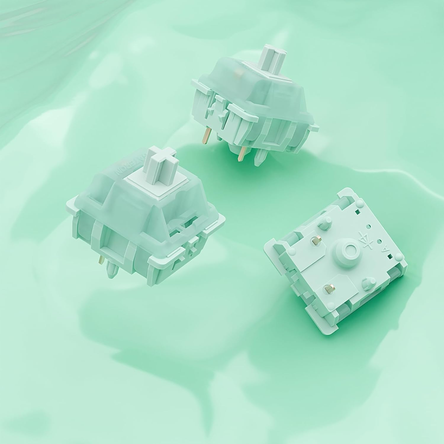 Gateron Mint Switches for Gaming Mechanical Keyboard,5 Pin 55Gf Dual-Stage Spring Pre-Lubed Linear Switches for Gaming and Office(Plugin,45Pcs) image number 2