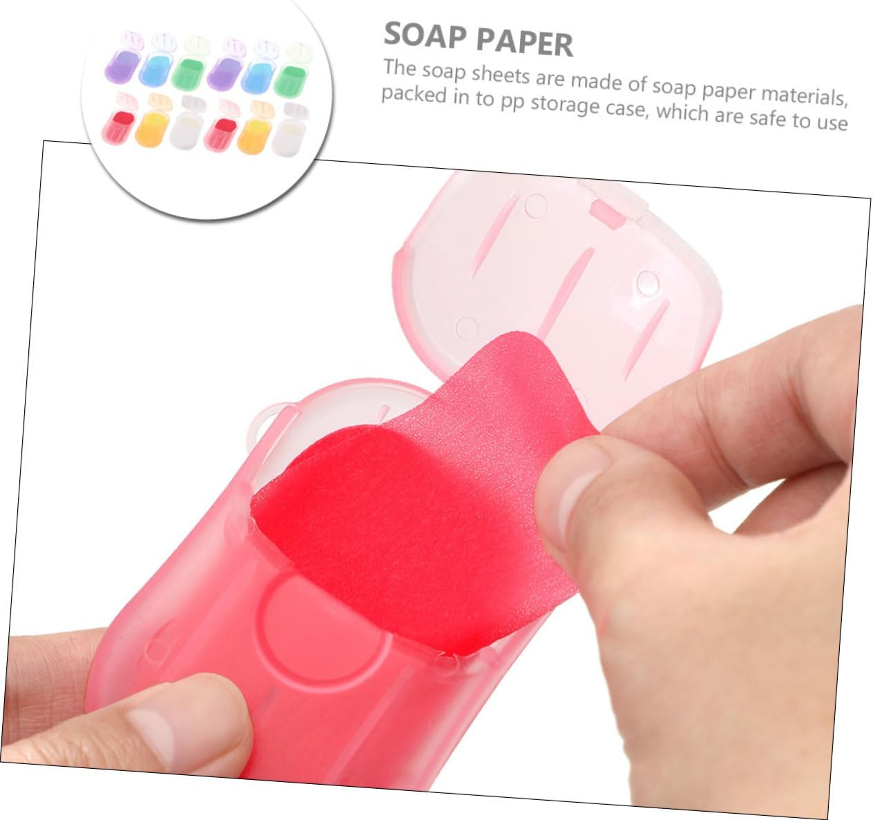 Portable Travel Soap Paper Sheets Bag for Outdoor Camping Hiking Soap Sheets Cleaning image number 2