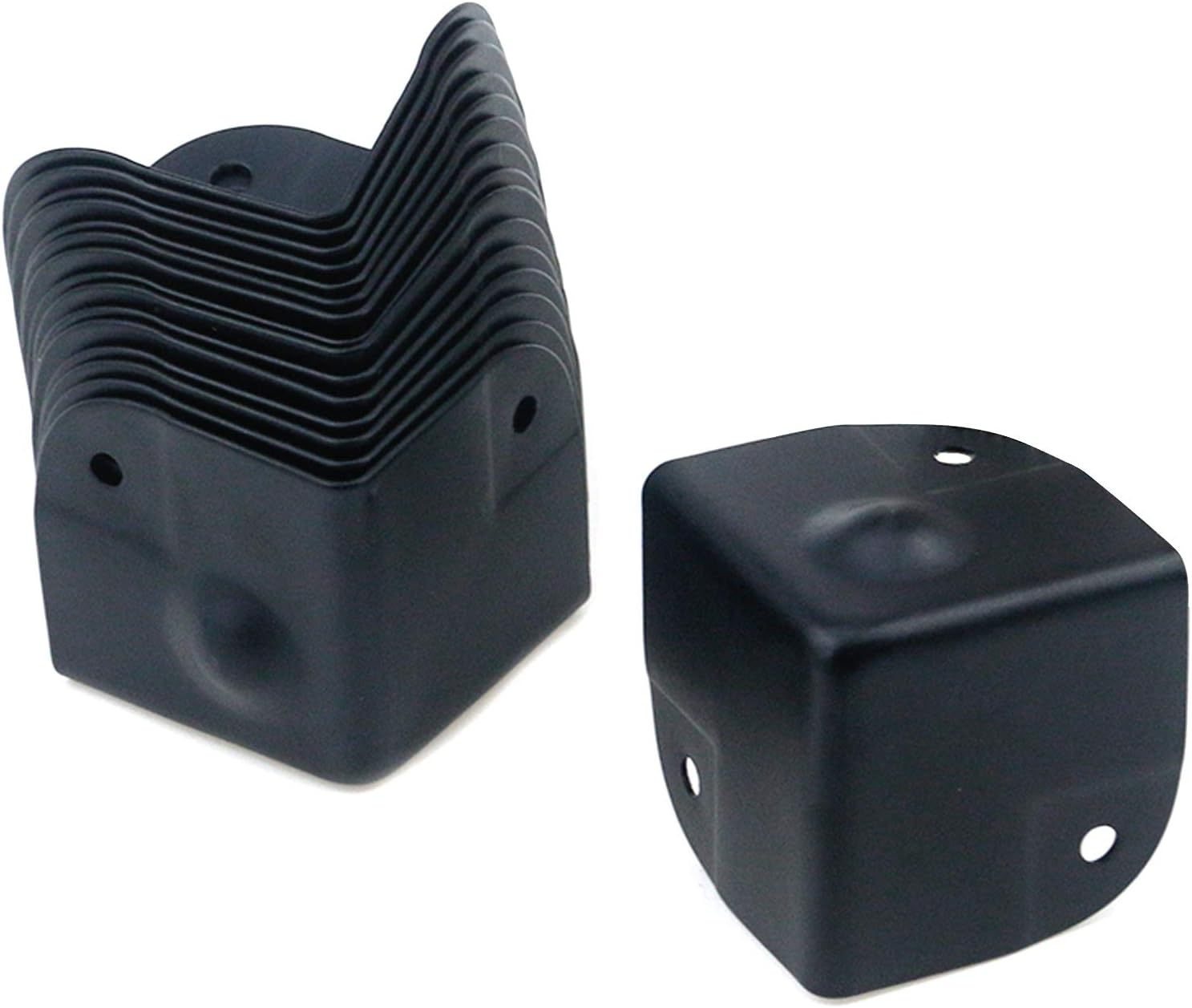 MY MIRONEY 1.57" Metal Corner Protectors Black Cabinets Speaker Corner Edge Protectors Case Box Cabinet Corner Protectors Guards with Screws Pack of 16