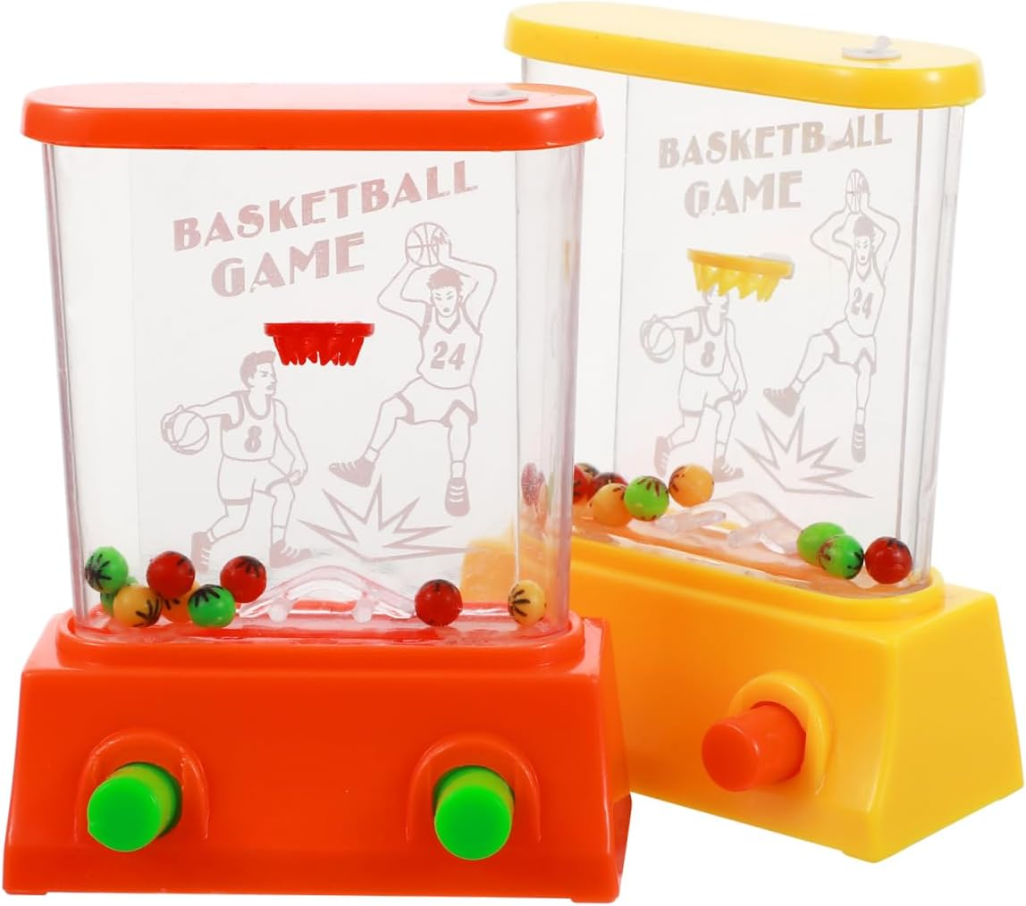 Jojofuny 2Pcs Waterplane Handheld Water Game Retro Toys Mini Retro Pastime Toys Water Ferrule Game Toy 80S Toys Rings for Kids Handheld Water Ring Toy Stress Lasso Random Color image number 1