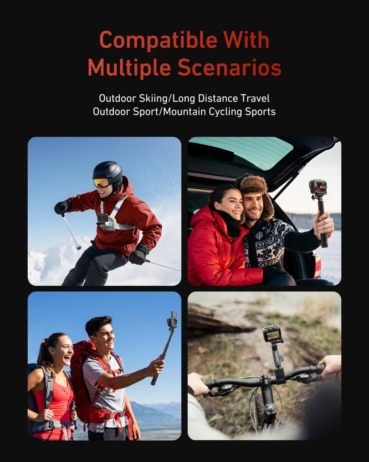 TELESIN Aluminum Alloy Protective Frame Case for Insta 360 Ace Pro2/Ace Pro/Ace, Quick-Release Metal Cage Protective Frame Housing Sleeve with 1/4" Screw and Cold Shoe, Ace Pro/Ace Accessories image number 2