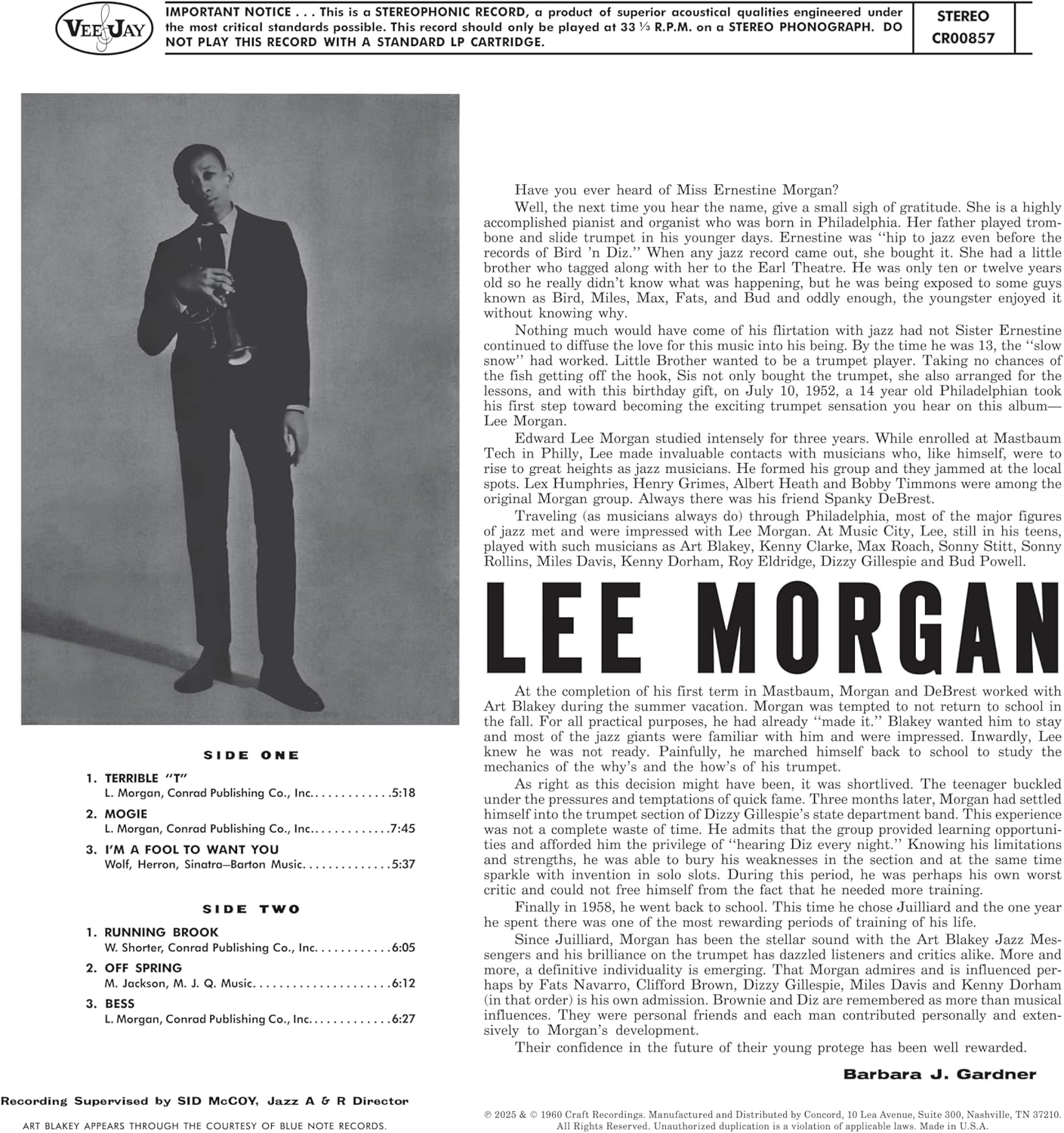 Here'S Lee Morgan (Original Jazz Classics Series) image number 1