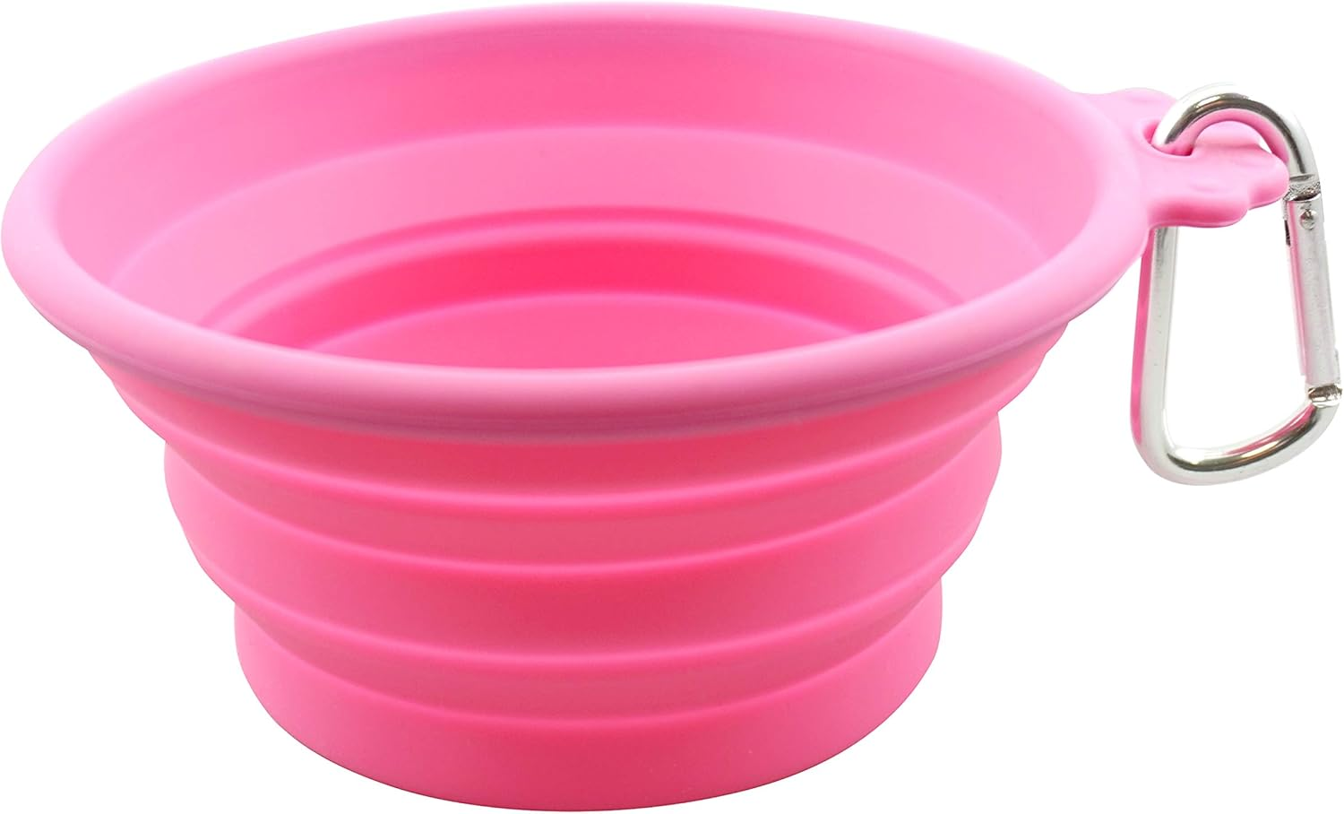 FFDPET Silicone Collapsible Travel Bowl for Dogs & Cats, Medium, Pink image number 1