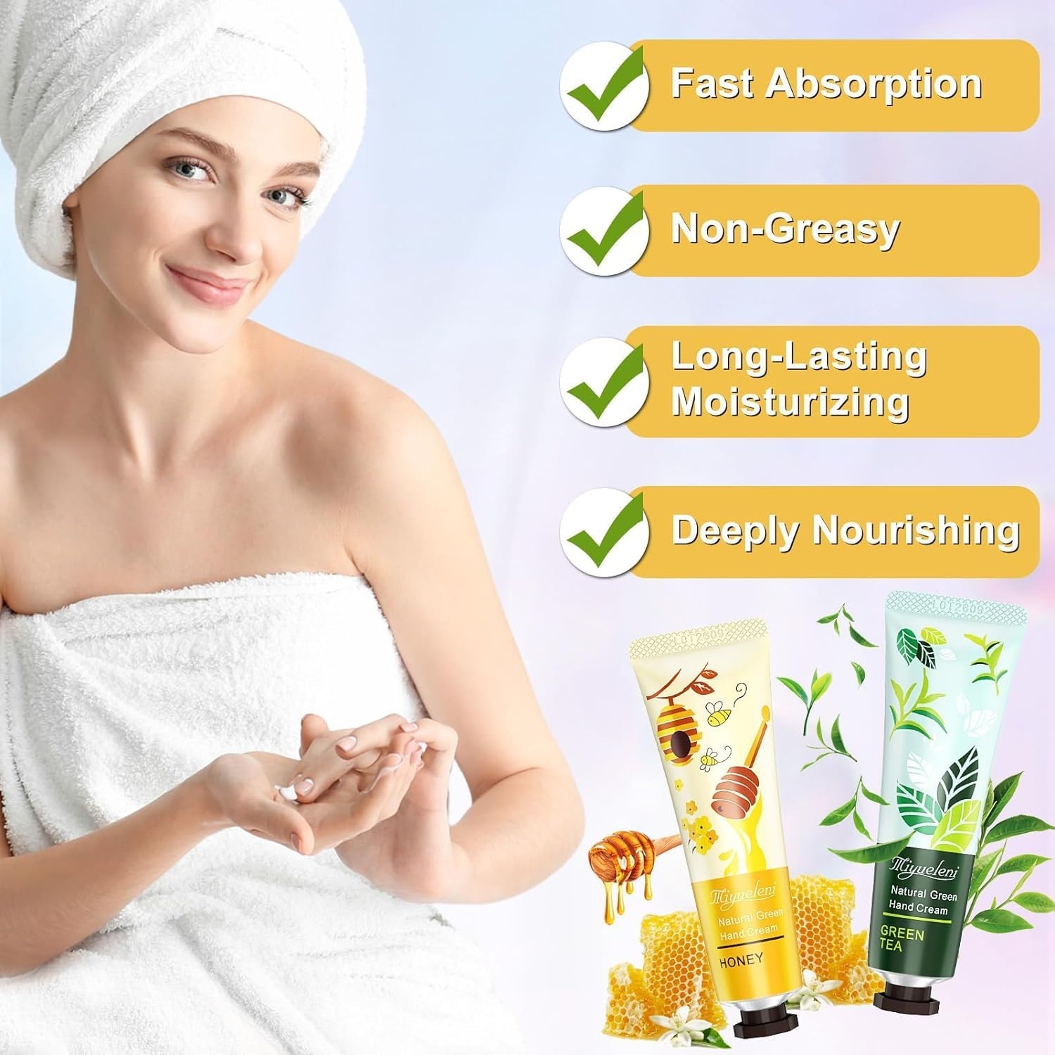 10 Pack Hand Cream Gift Set for Women,Mothers Day for Mom,Teacher Appreciation,Nurses Week Gifts,Birthday Gifts for Women,Natural Plant Fragrance Mini Lotion Moisturizing Hand Care Cream image number 5