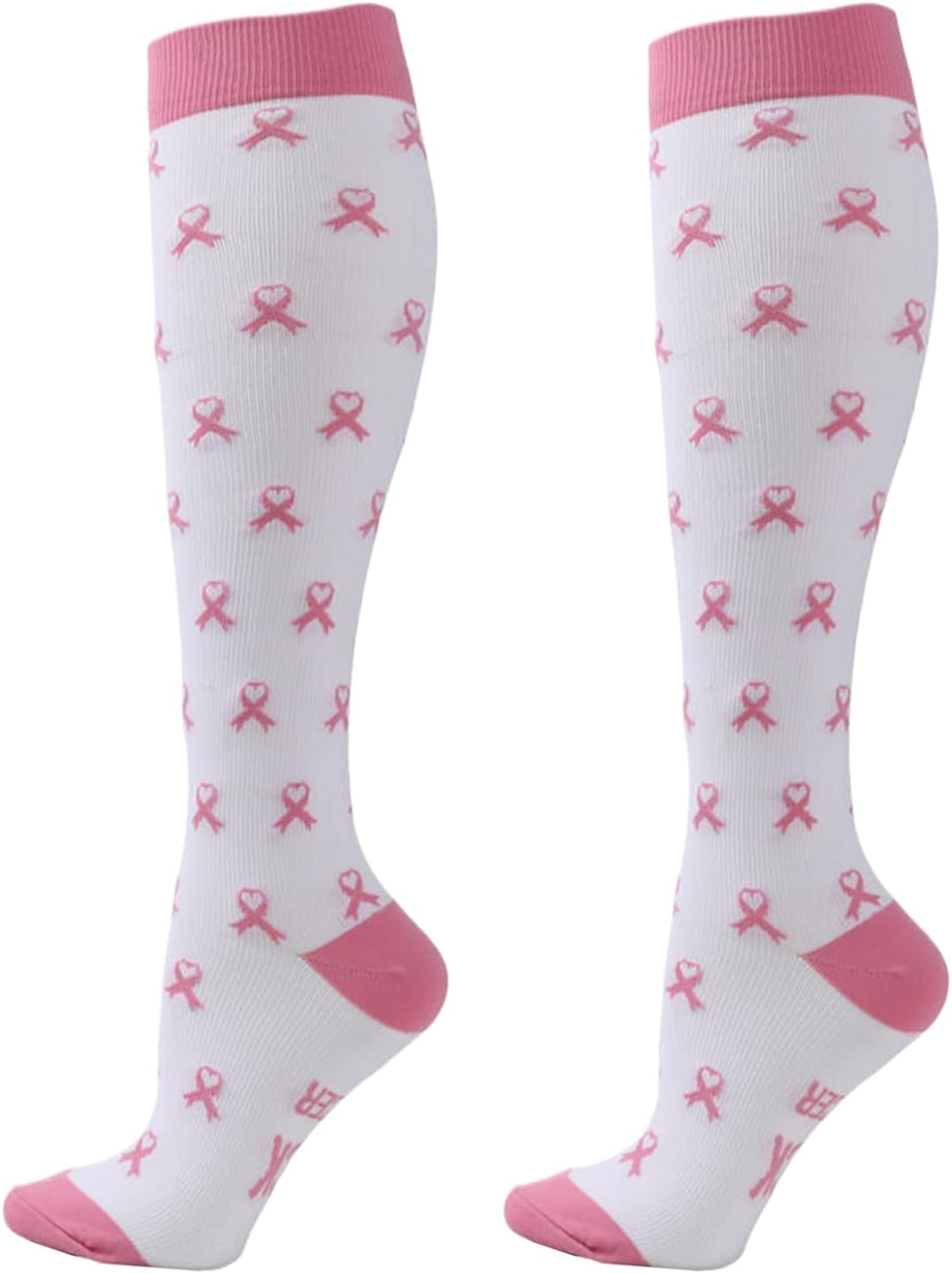 Dress Cici Compression Socks for Women, Heart, Dot, Striped, Floral, Animal, Ribbon, Tree, Geometric, Fruit, Food, Gradual, Knee High Compression Stockings Sock (6 Pairs) image number 1