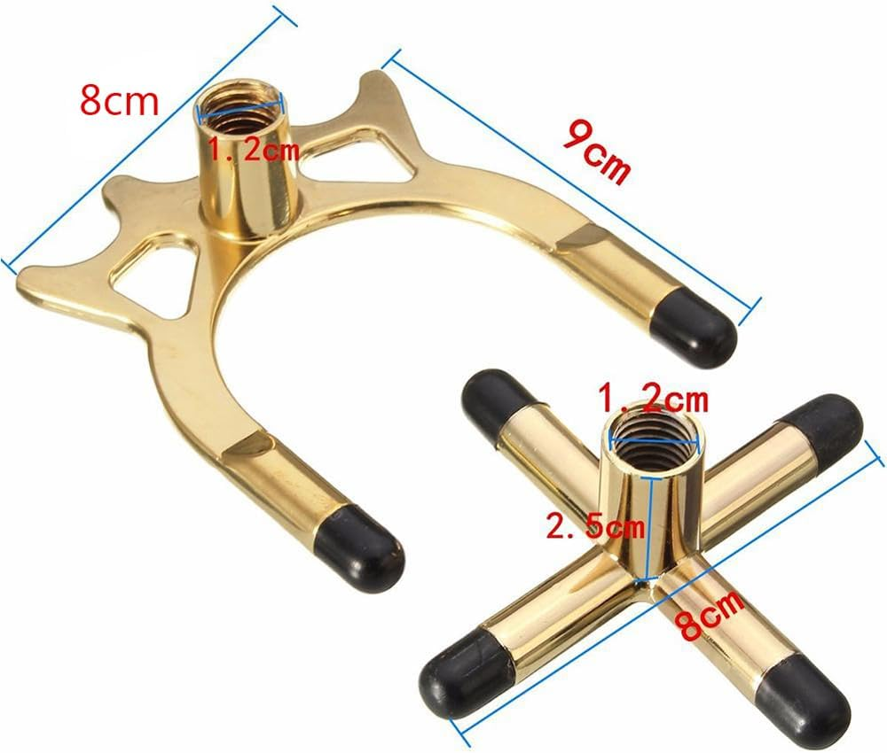 1X Pool Billiard Snooker Table Cue Rest Spider Cross Head Fitting Jigger Brass AU image number 2