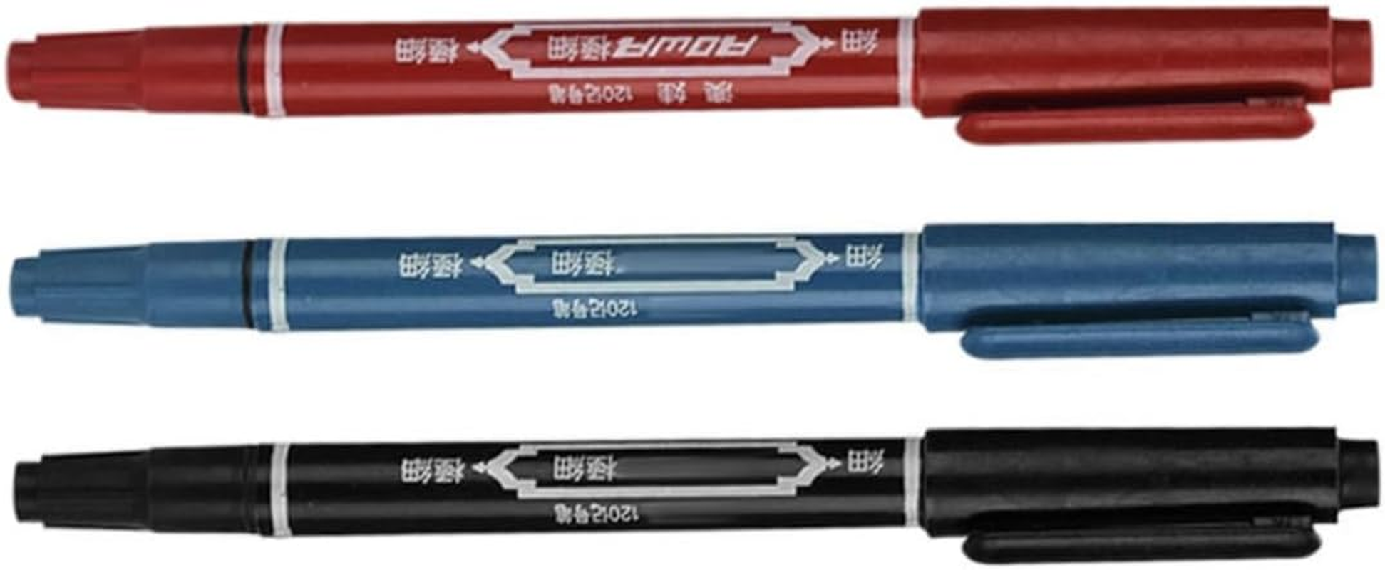 Tattoo Marker Pen 3PCS Waterproof Skin Marking Pencil Fine Point Body Ink Pen Double Head Tattoo Marker Pen - Easy to Color - Black image number 4