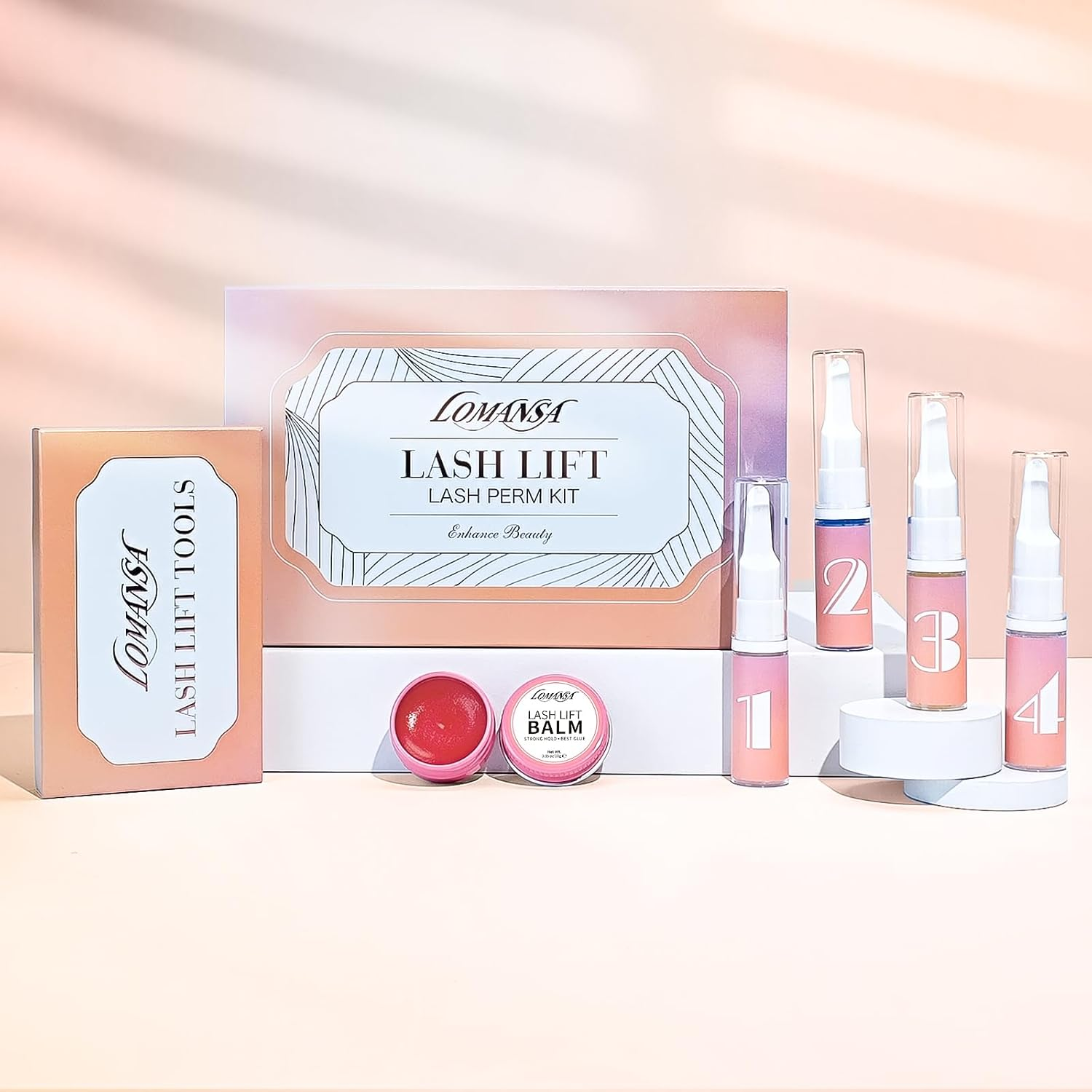 Lomansa Eyelash Lift Kit for Women At-Home Lash Perm Kit with Natural Curls, Salon & DIY Use (With Lash Lift Balm Glue) image number 5