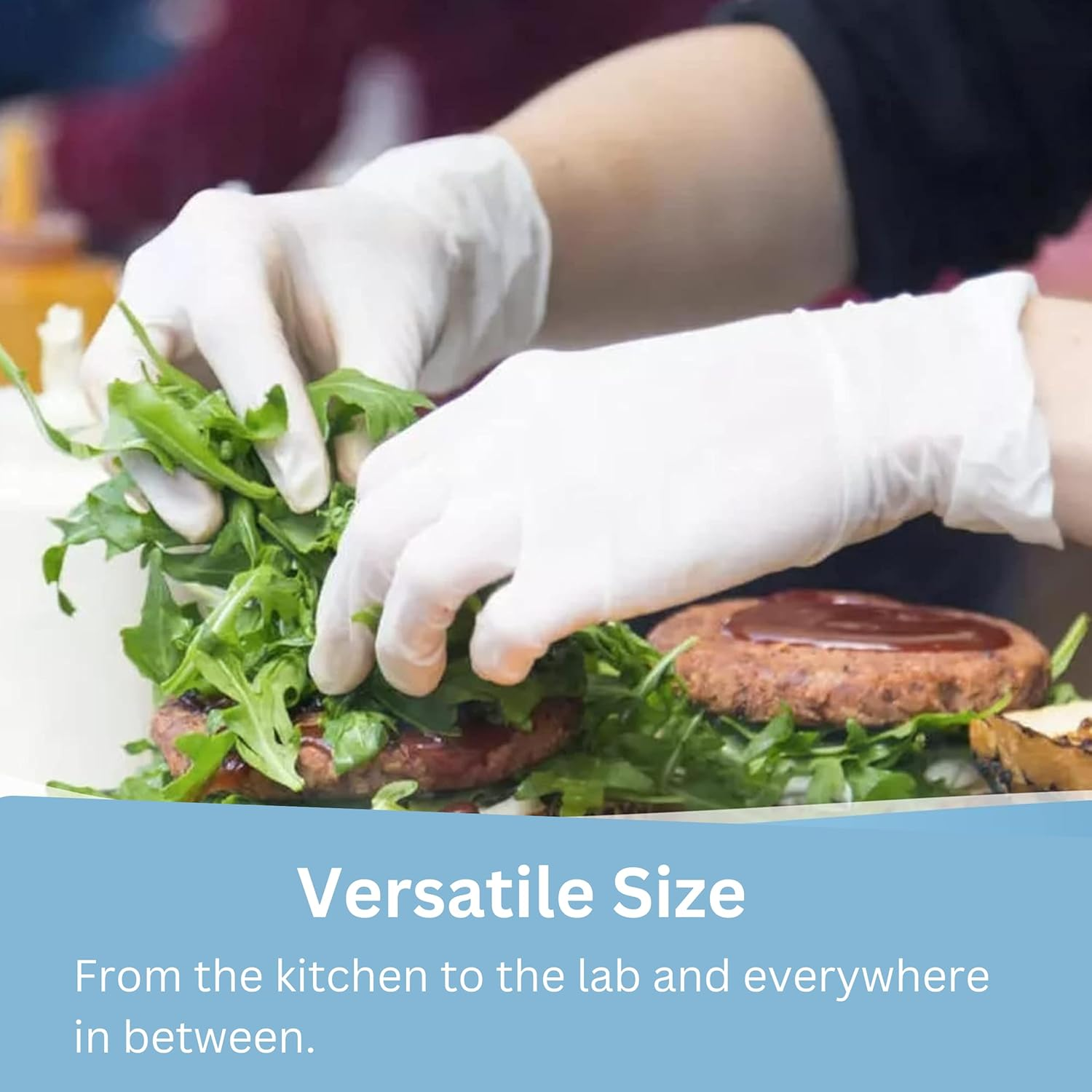 Medicom Safebasics Easyfit Disposable Latex Gloves - 100 Count - Large - White Latex Gloves, Work Gloves, Multipurpose Powder Free Gloves image number 6