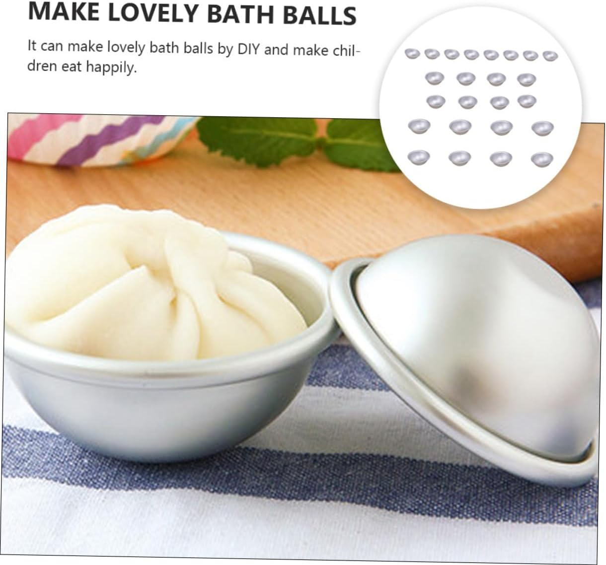 24Pcs Bath Bomb Mold Bath Salt Mold 3D Hemispherical Semicircular Cake Mould Diy Crafting Kit Soap Making in Australia image number 1