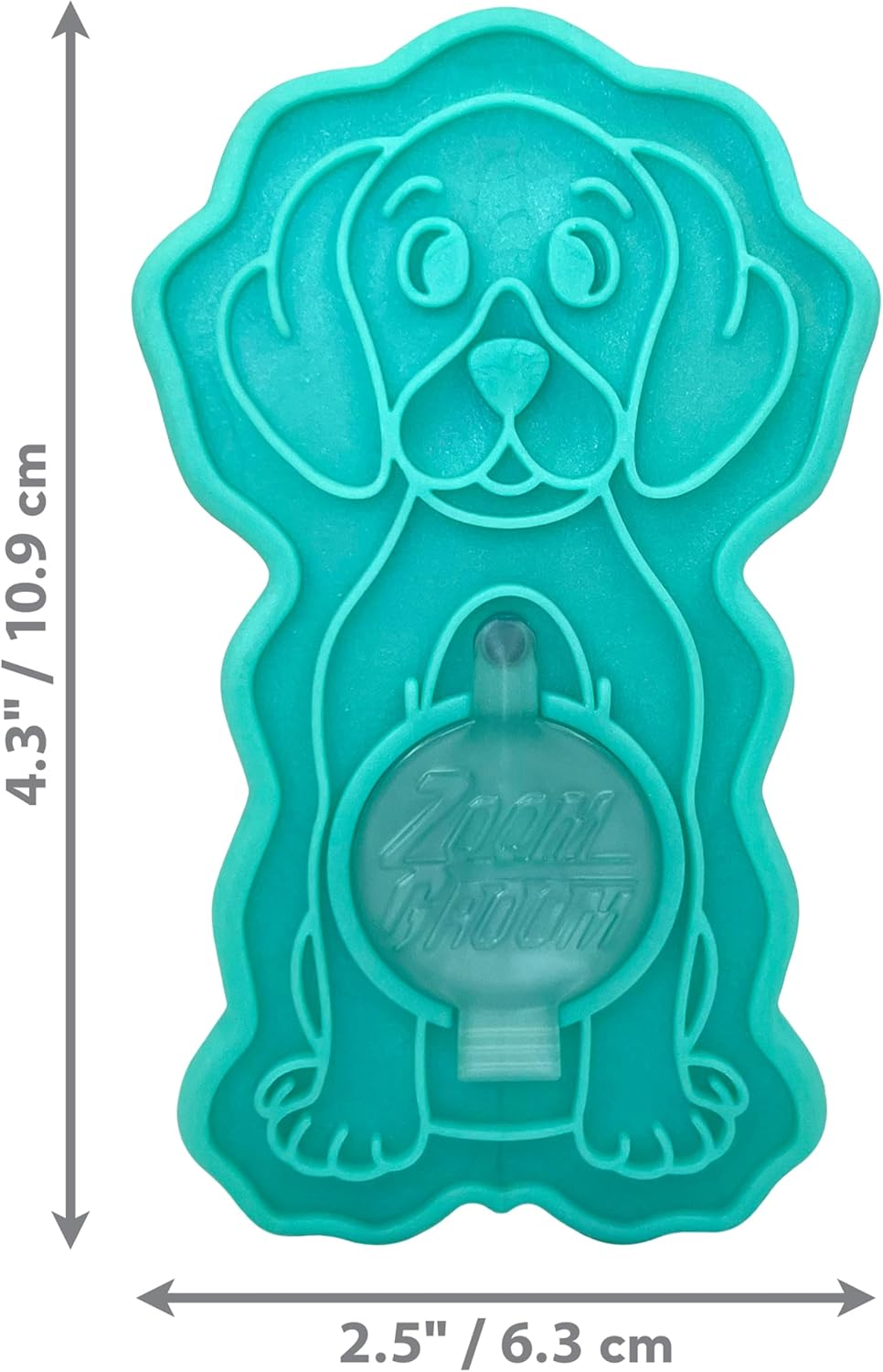 KONG Zoomgroom Bubbles Dog Brush - Soap Dispensing, Massaging and Gooming Brush for Dogs, Removes Shedding Hair image number 4