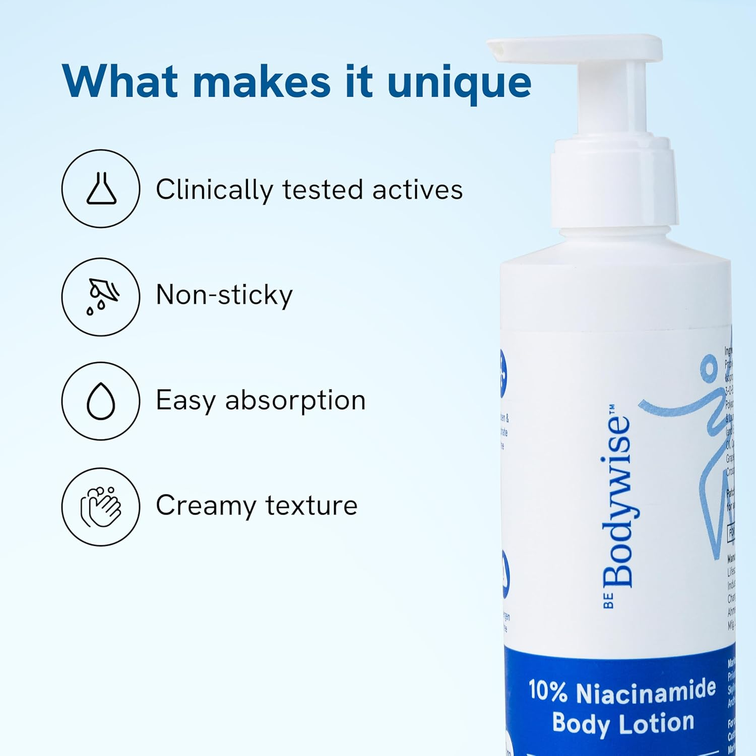 Be Bodywise 10% Niacinamide Brightening Body Lotion 200Ml | 48Hr Moisturization | Aloe Vera Extract & Almond Oil | Repairs Skin Barrier, Reduces Acne Marks & Nourishes | for All Skin Types image number 1