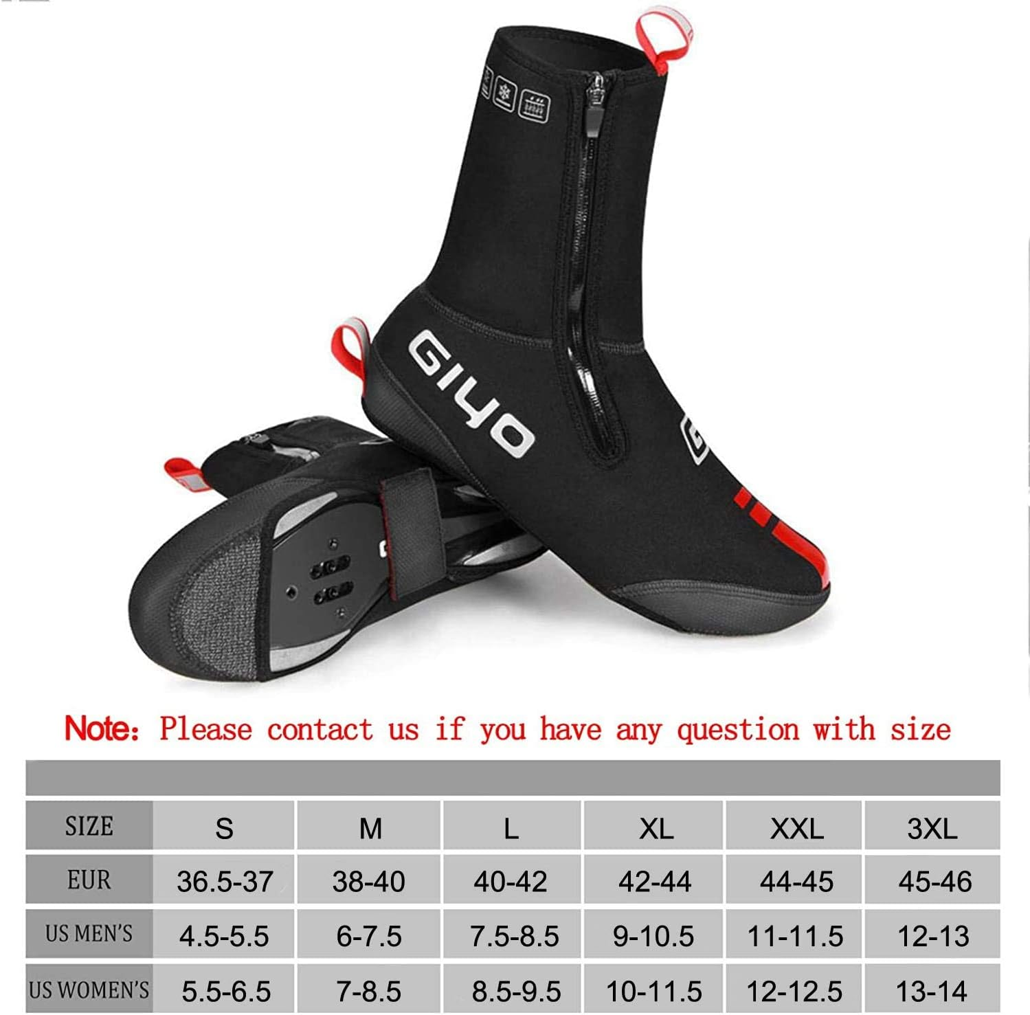 GIYO Cycling Shoes Covers, S-XXXL Neoprene Waterproof and Winterproof Bike Cycling Overshoes for Men Women Road Mountain Bike Booties&hellip; image number 6