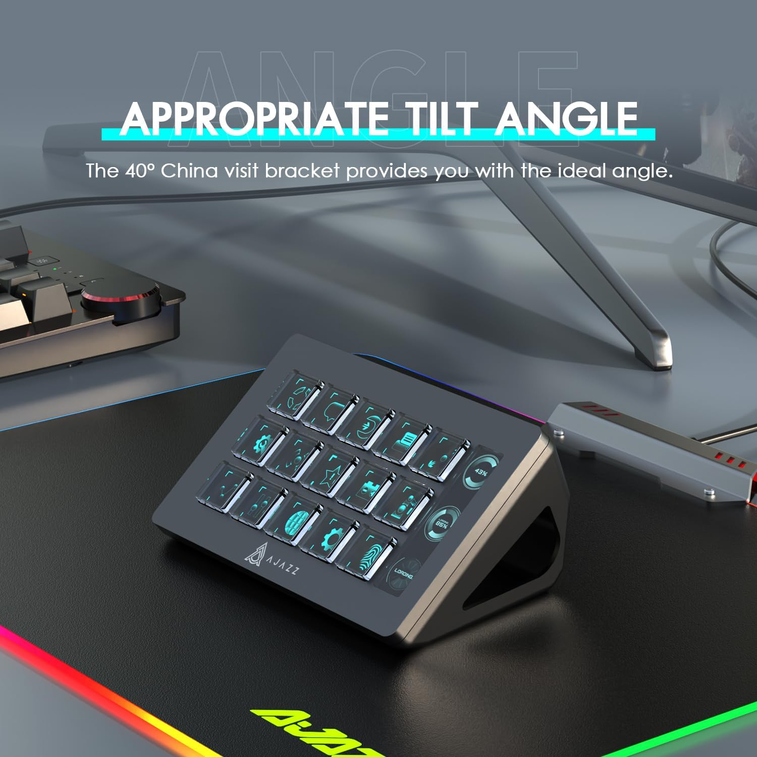 AKP153 Studio Controller, 15 Macro Keys, Trigger Actions in Apps and Software like OBS, Youtube, Twitch, Custom Console for Photo and Video Editing, Live Streaming, Pc/Mac (Black) - White image number 5