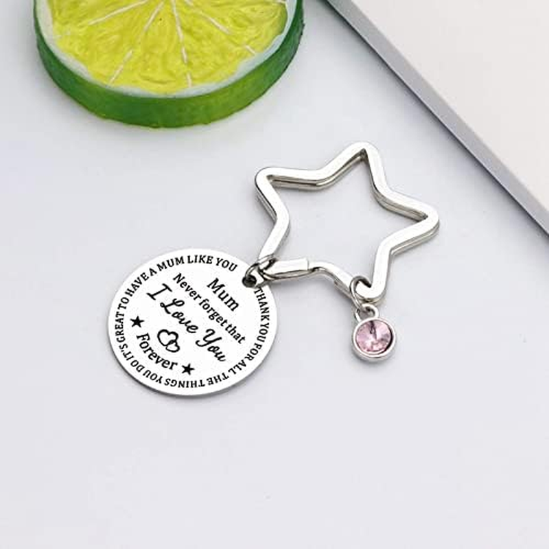 Mother'S Day Birthday Gifts for Mom Mother from Daughter Son Mum Never Forget That I Love You Forever Keychain for Mother Mom Mommy Xmas Gift Keyring for Mama Mum