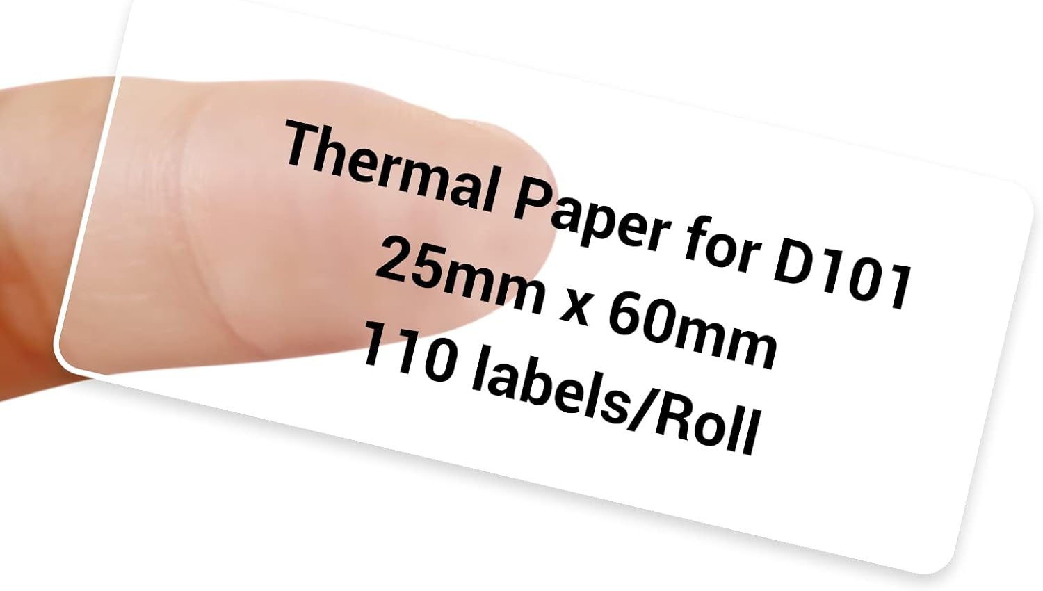 NIIMBOT D101 Labels, 1'' X 2'' (25X50Mm) Thermal Sticker Label, Waterproof, Oil-Proof and Tear-Proof Thermal Label Paper for NIIMBOT D101 Label Printer, 1 Roll of 130 Papers(White)