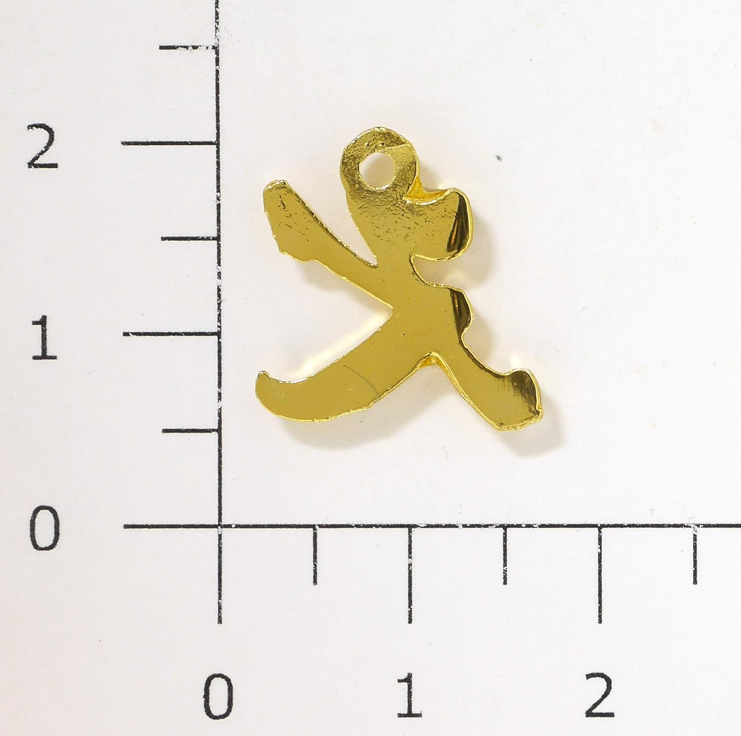 Sofia Co., Ltd. B-39-G Accessory Parts, Alphabet, Rhinestone, with Can, 0.7 Inches (17 Mm), Gold, K, 1 Piece image number 1