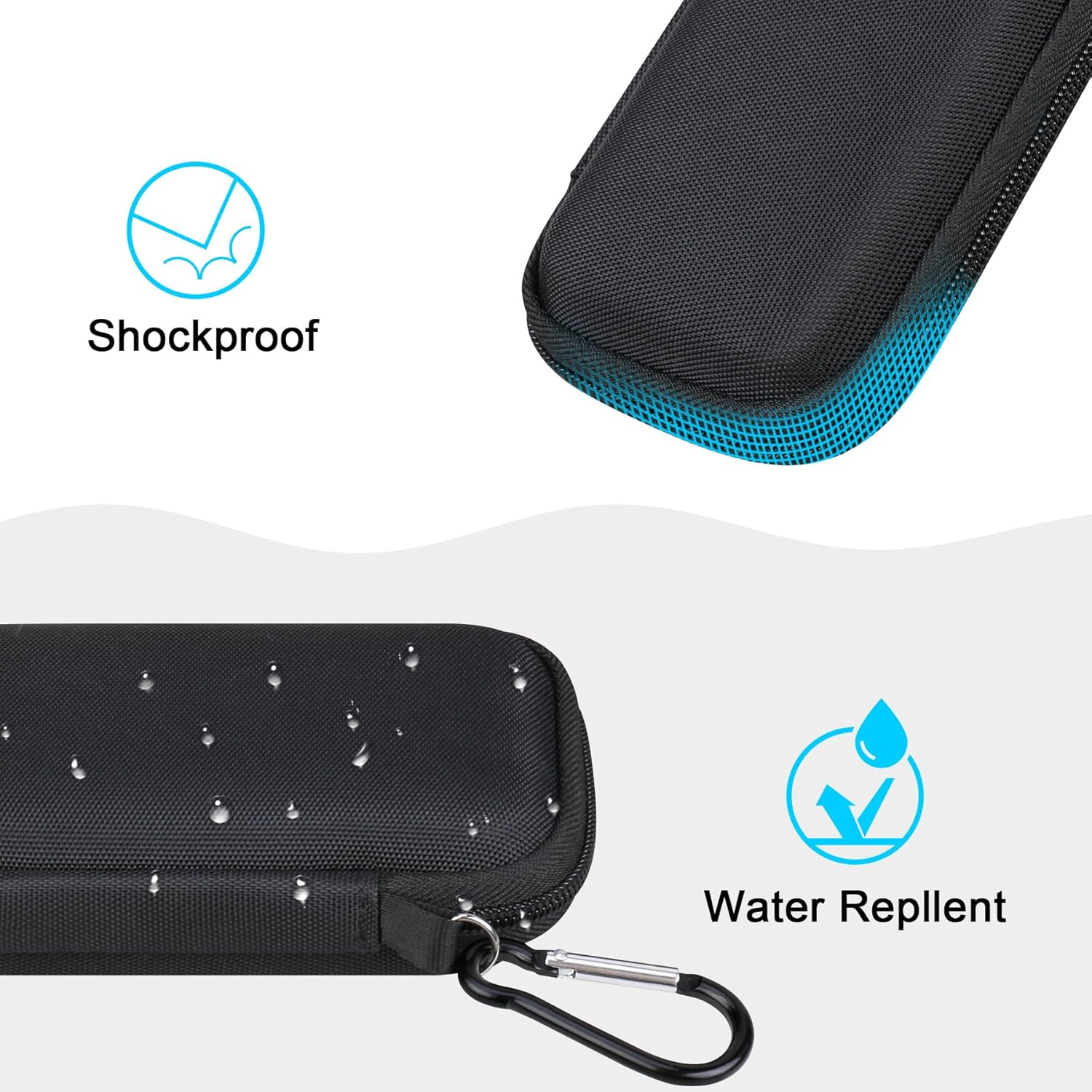 Lacdo Hard Carrying Case for Sandisk Extreme Pro with USB4 Portable SSD 2TB 4TB USB-C External Solid State Drive EVA Shockproof Water Repellent Protective Storage Travel Bag, Black image number 2