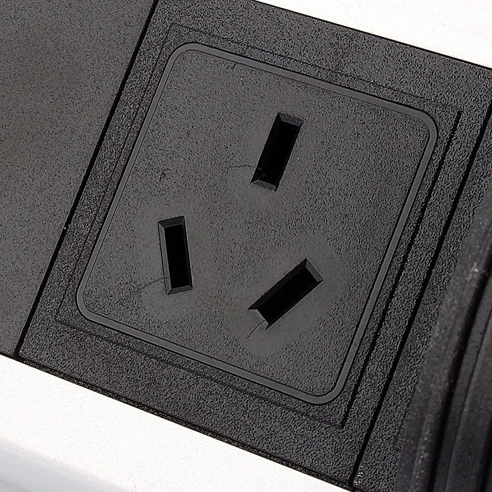 Pop up Power Point, Pop up Socket Desktop Socket Tabletop Socket 2 USB+3 Plug Outlet Socket Power Strip Retractable Power Strip for Kitchen Counter, Conference Room image number 6