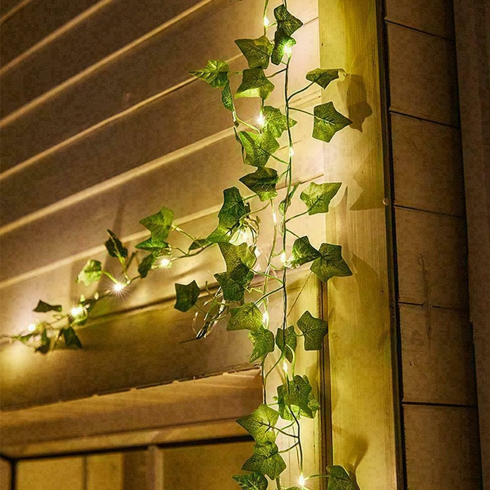 10/20M LED Solar Powered Ivy Fairy String Lights Garden Outdoor Wall Fence Light (1)