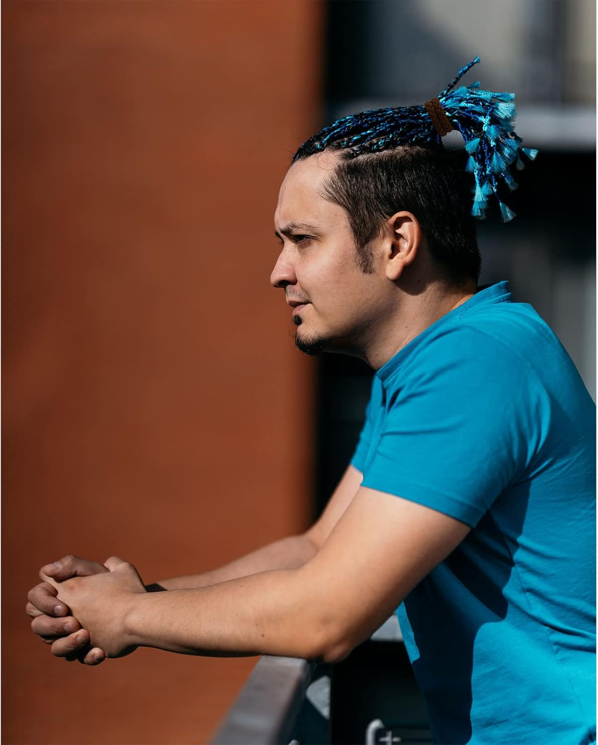 20-Piece Braided Hair Ties for Men - Elastic, No Damage, No Slip, No Rip - for Curly, Thick, Long Hair (Black, Brown, Khaki) image number 4