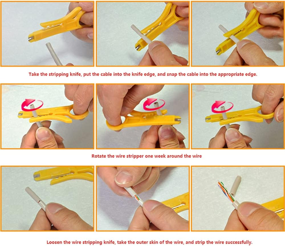 10X Plastic Strip Data Cable Wire Punch down Cutter Stripper Manual Pliers Tool image number 1