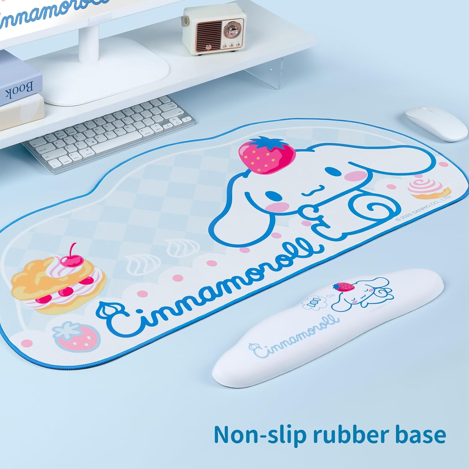 Kuitmor Memory Foam Cloud Wrist Rest, Non-Slip Rubber Base Keyboard Wrist Rest for Gaming, Home Office Work Wrist Support- DEG