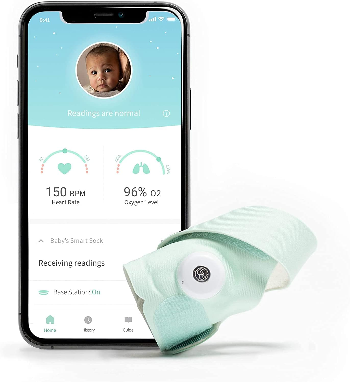 Owlet - Smart Sock 3 Baby Safety Monitor - Monitors Heart Rate and Oxygen for Baby and Child Safety, Ios and Android Compatible