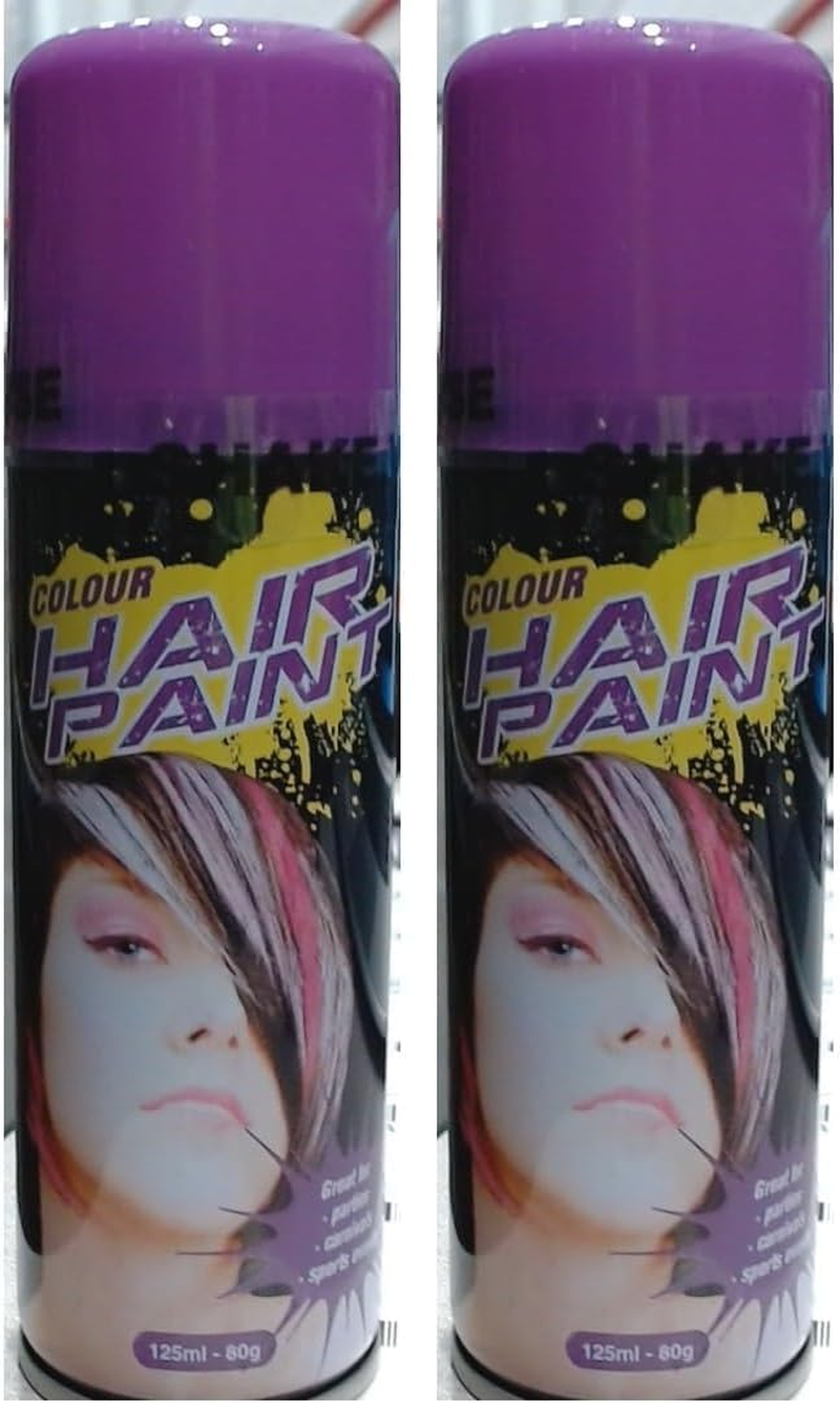 Party Central Fluro Paint Hair Spray 125 Ml, Purple image number 1