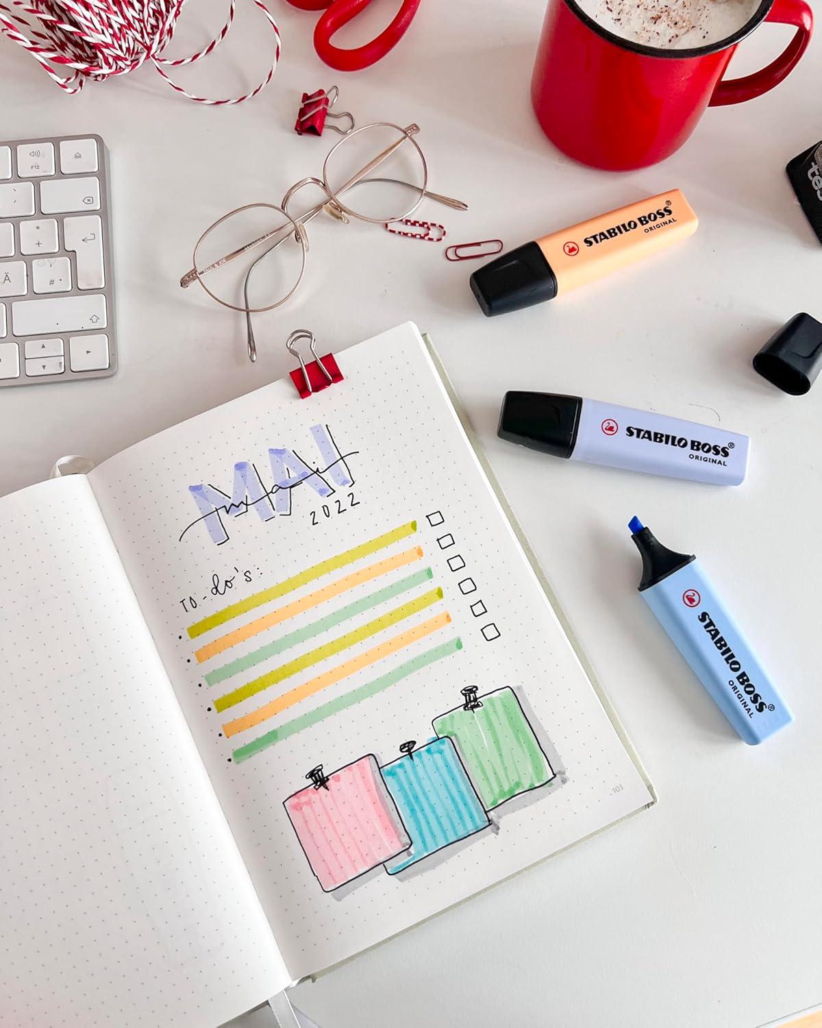 STABILO BOSS ORIGINAL Pastel - Wallet of 4 - Assorted Colours image number 1