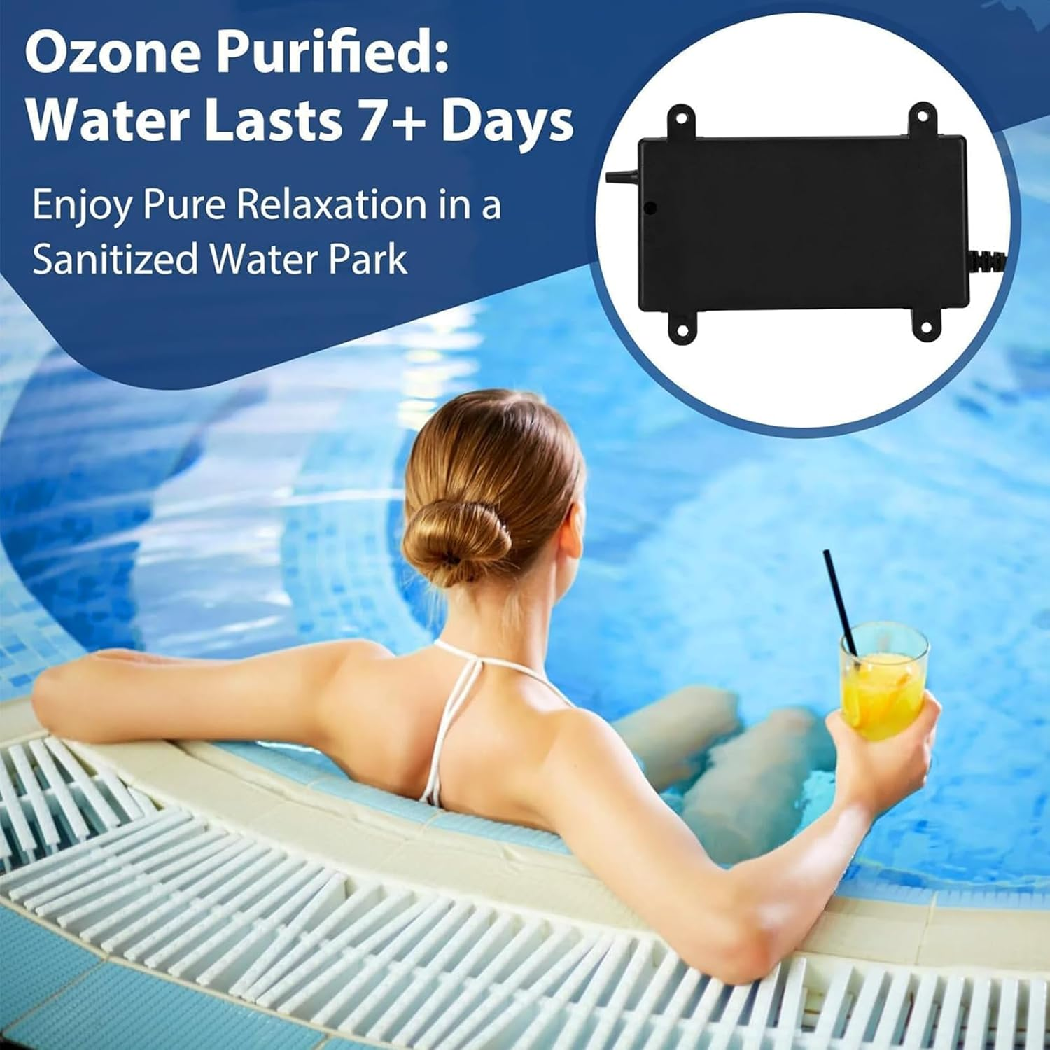 1000Mg/H Ozone Generator Cold Plunge with Timer, Ozone Generator Water Keep Cold Plunge, Ice Bath, Spa, Hot Tub, Pool Clean and Fresh for Long Time image number 6