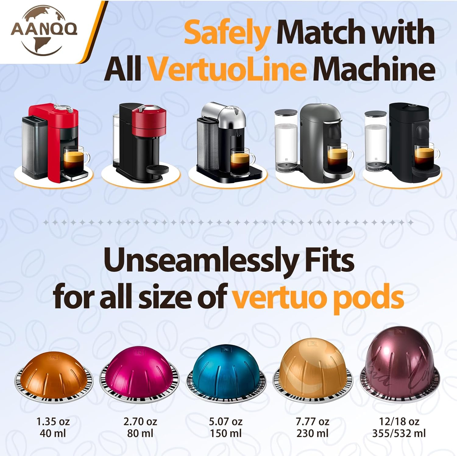 AANQQ Reusable Lids for Nespresso Pods Vertuo, 6Pcs Food Grade Silicone Caps for Any Sizes of Reusable Nespresso Vertuo Pod Refillable Vertuo Capsule (6PCS Silicone Vertuo Lids) image number 3