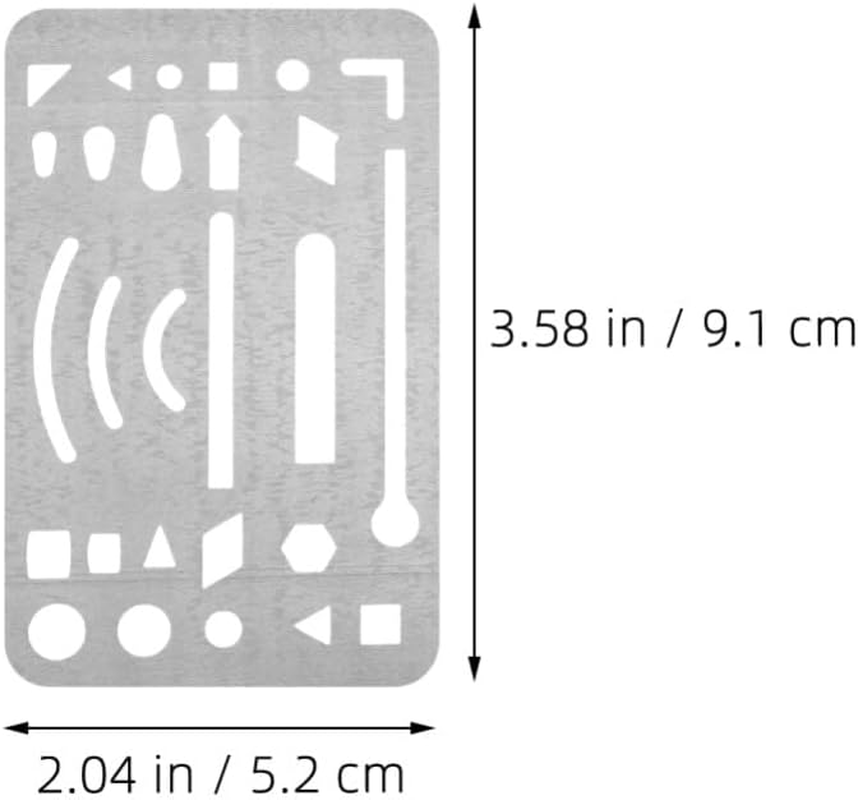 COHEALI Erasing Shield Stainless Steel Drawing Template Shield Drafting Tools 3Pcs for Mechanical Drawing Engineering image number 1