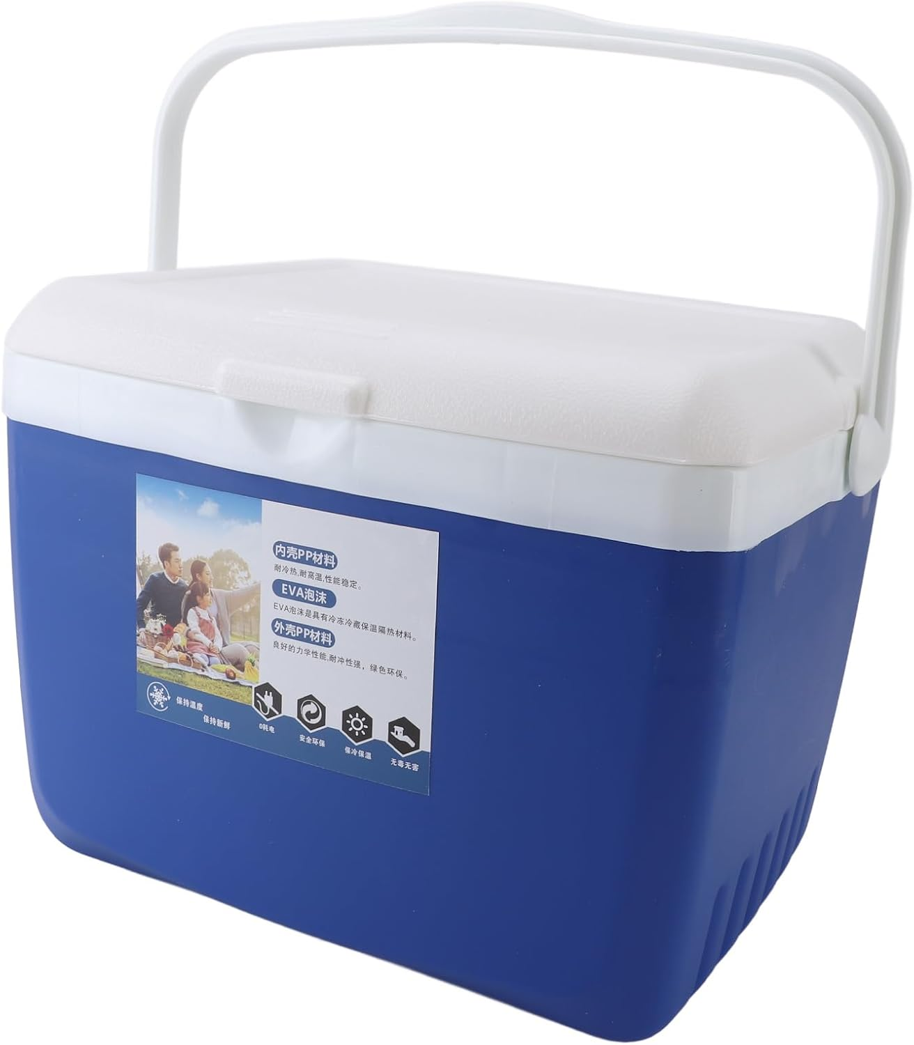 13L Insulated Portable Cooler, Portable Hard Cooler with Handles, Leak Proof Ice Chest Box, Outdoor Cooler for Car, Travel, Fishing, Camping, BBQ, Beach, Picnic, Drink, Beverage image number 5