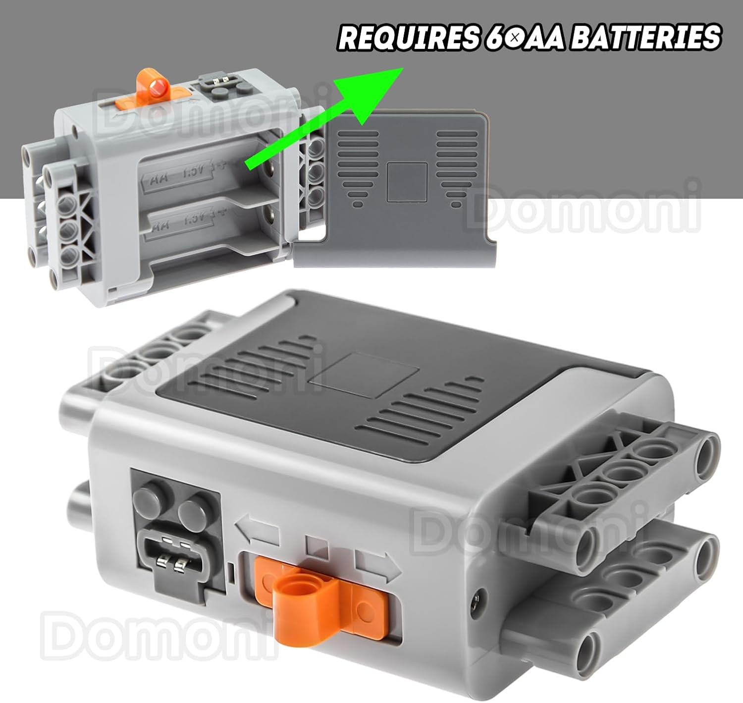 15Pcs Power Function Motor Set 8293- M Motor Battery Box Switch Light Cable Compatible with Majoy Brands Technical Building Toys image number 1