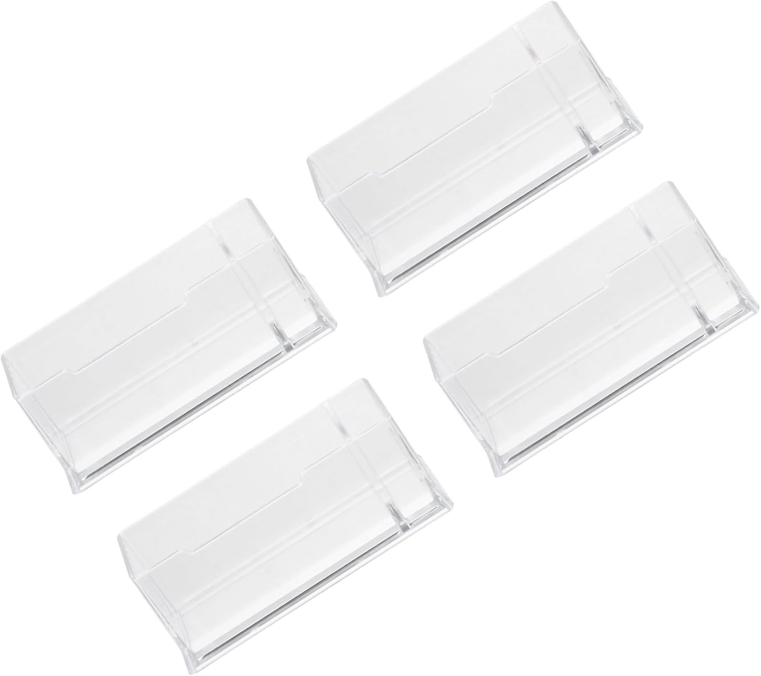 VILLFUL 4Pcs Acrylic Desktop Stand Translucent Card Holders Stackable Storage Desk Accessories Storage Products image number 3