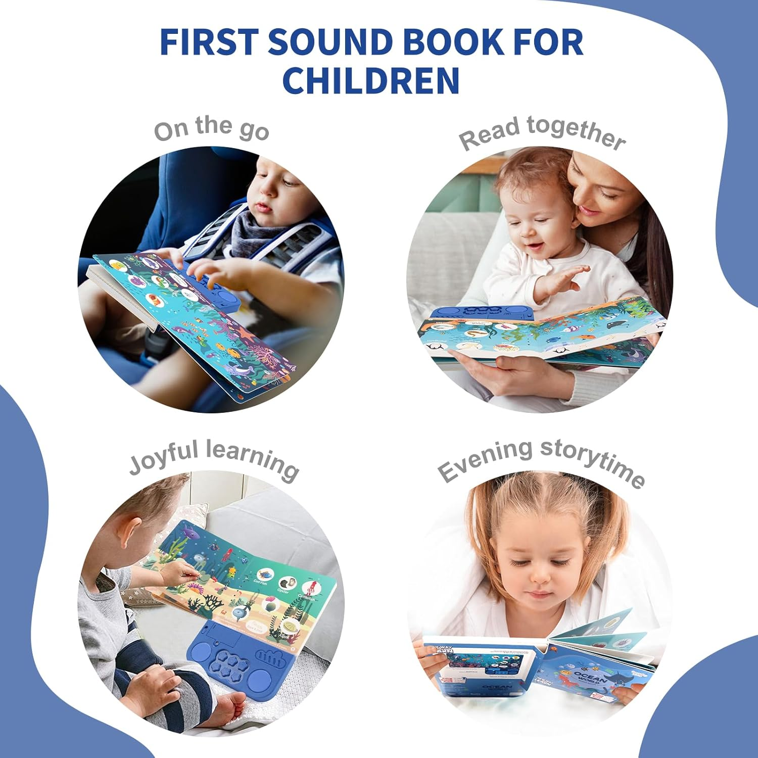 Interactive Children'S Sound Book, Realistic Sea Animals Audio Developmental Book, Learning Educational Sensory Musical Toys for Toddlers 1-3, Birthday Gifts for Boys & Girls (Ocean-Themed) image number 1