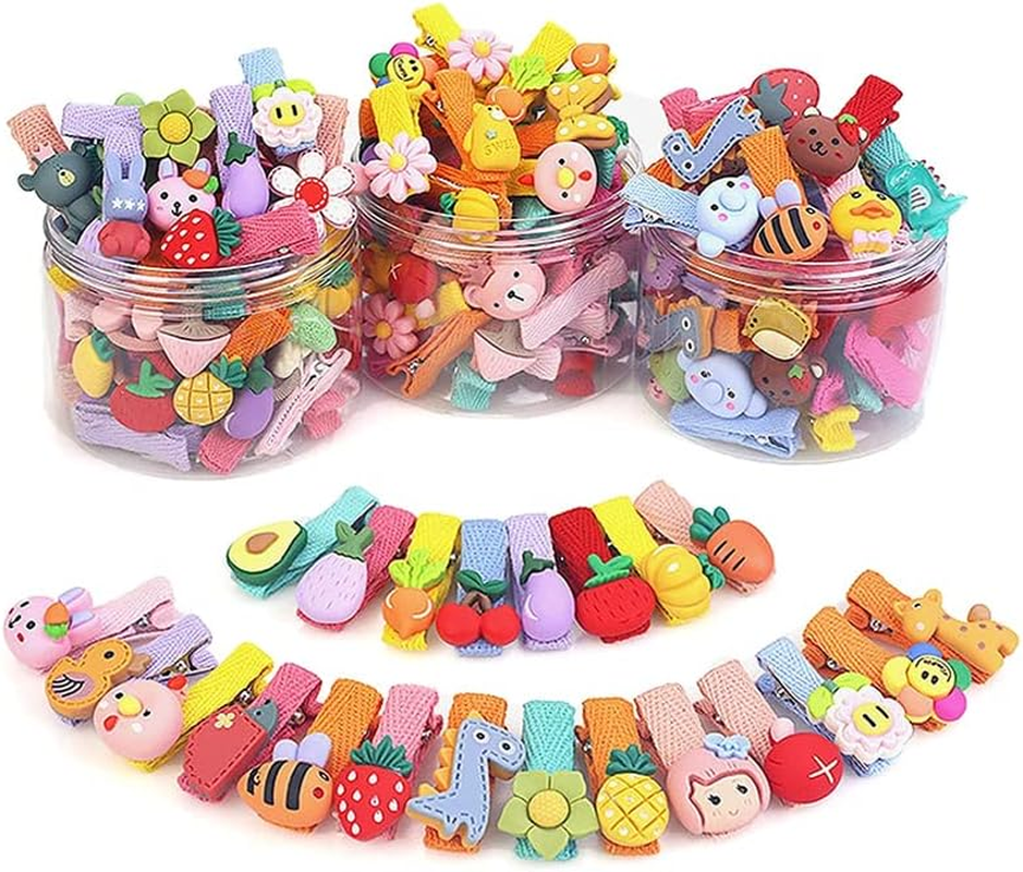 26PCS Hair Clips Pretty Hairpin Snap Bow Toddler Girls Baby Pin Hair Kids Child, Safe Material, Ideal for Daily Use & Special Occasions - Animal ( Without Bottle) image number 4
