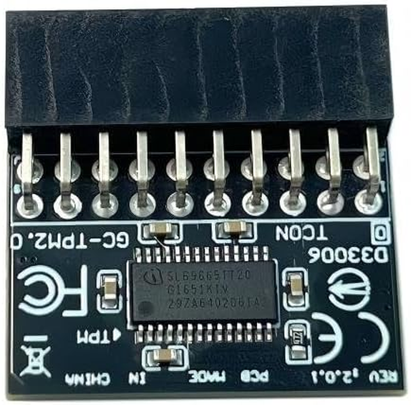 Gintai TPM2.0 Encryption Security Module TPM LPC 20Pin Module SLB9665 Windows 11 Upgrade for Gigabyte Motherboard Ga-H170-Gaming 3 GA-H170-HD3 image number 1