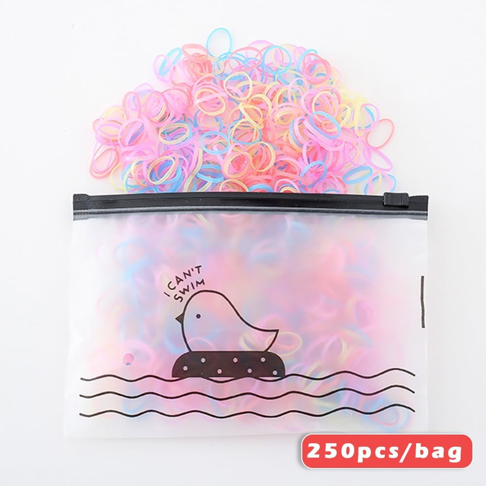 Hair Rubber Bands, 1000 Pcs Elastic Hair Ties Colorful Hair Ties for Baby Kids Girls Hair Elastics Ties for Thin or Thick Hair with 2 Pcs Combs, Multi Color image number 1