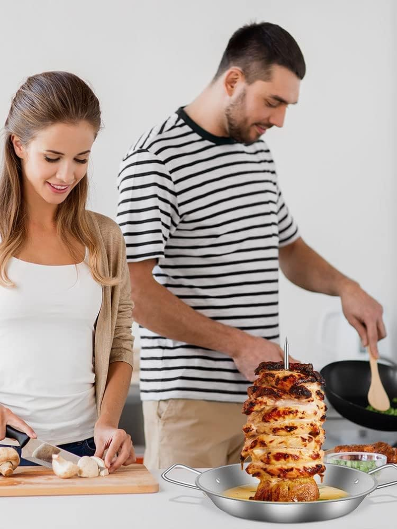 Vertical Skewer for Grill, BBQ Skewers Stainless Steel Stand 3 Sizes of Skewers for BBQ, Grill or Oven Kebabs, Sausage and Gyros image number 2