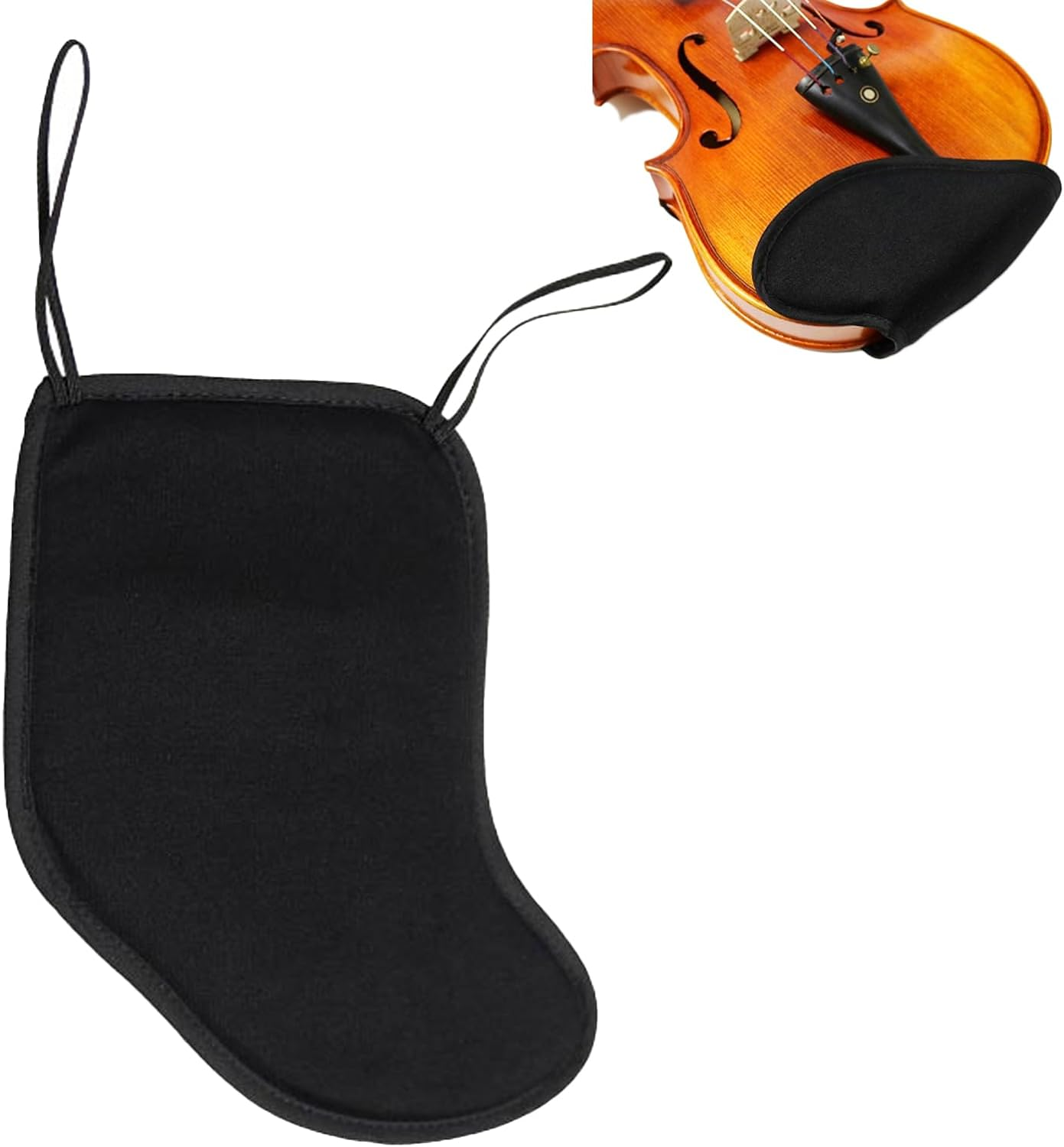 TRADERPLUS Violin Shoulder Rest Violin Chinrest Pad with Sponge inside (1, 1/2-1/4)
