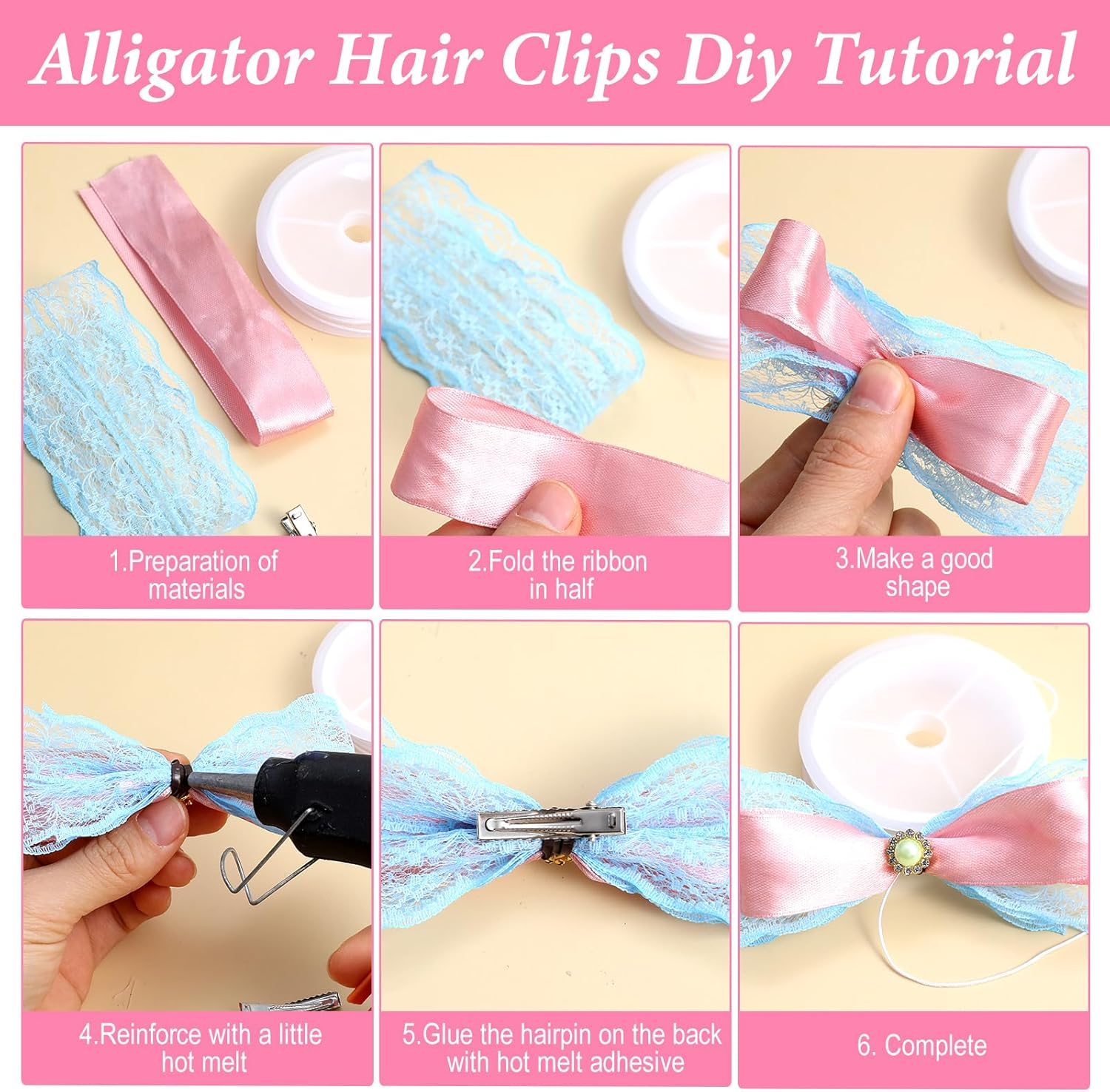 Pack of 200 Crocodile Clips Hair, Hair Clips, Small Plain Silver Hair Clips, Small Crocodile Clips, Hair Clips, Women'S Hair Clips, Metal Duckbill Hair Clip (32 Mm) image number 3