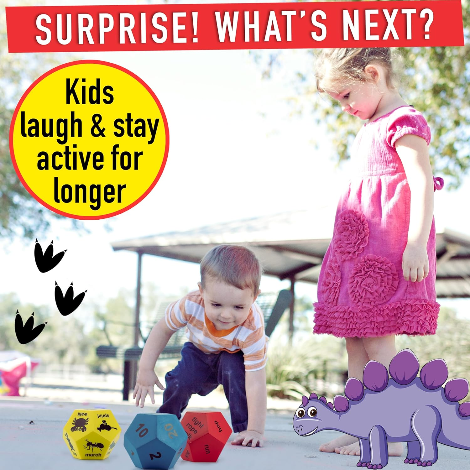 Exercise Dice for Kids, Outdoor Play Equipment, Indoor Movement Games Dice & Outdoor Activities, Kids Fitness & Active Toys for Childcare, Preschool, Kindergarten & School image number 4