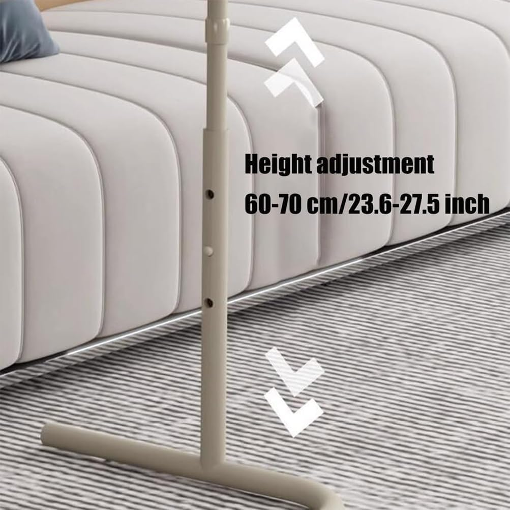 HPAMR Folding Liftable Computer Desk Mobile Standing Desk, Portable Adjustable Height Laptop Table with Cup Holder, Bedside Table, TV Tray Computer Workstation Sofa Bed Table for Home Office Desktop image number 5