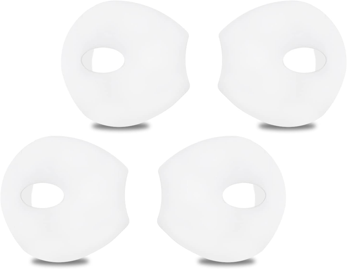 TORMEN 4 PCS Soft Silicone Earbud Covers - Anti-Slip and Anti-Drop Sport Ear Tips - Compatible with Iphone Ear Tips (Transparent,