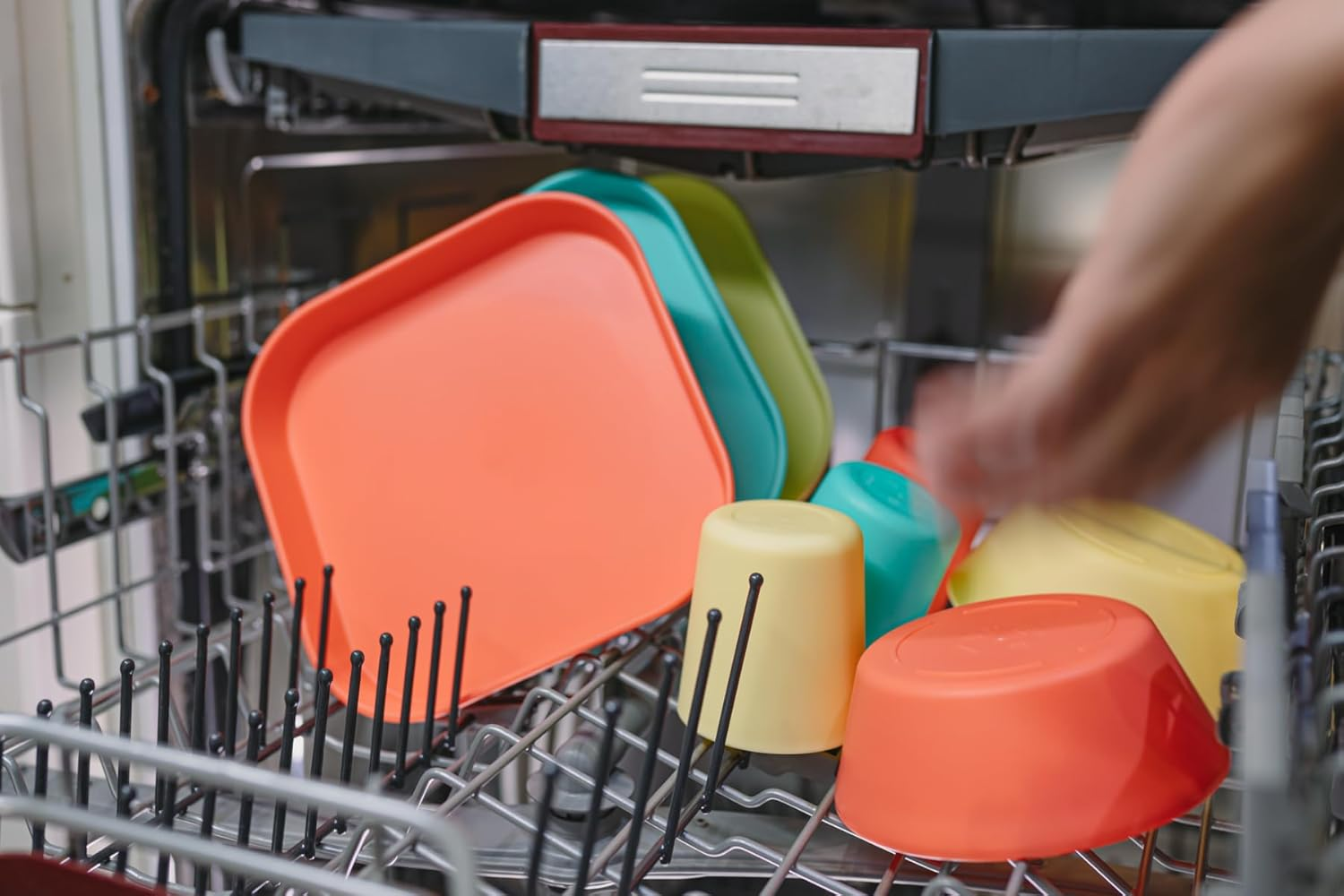 Nuby Brights Tumblers Drinking Glasses - Colorful Plastic Cups for Kids - Durable & Lightweight Water Cups Tableware Set - for Toddlers 12M+ (2-Pack) image number 4